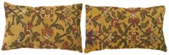 A Pair of Decorative Antique Persian Sultanabad Carpet Pillows, w/ Floral Design