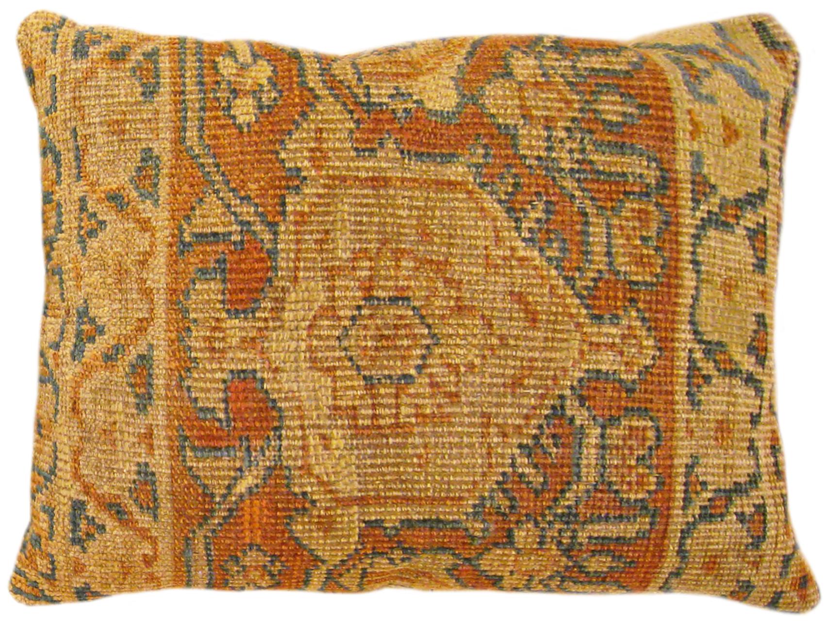 Paire de coussins décoratifs persans anciens Sultanabad décoratifs avec médaillon central en vente 3