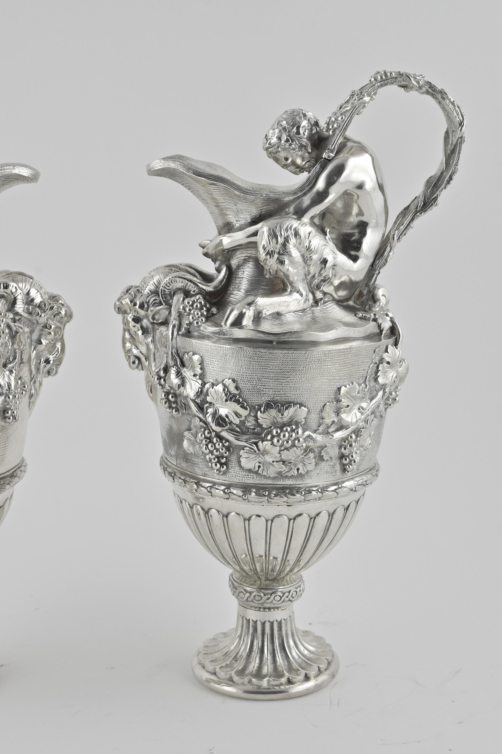Neoclassical Pair of Decorative Ewer Form Ornaments For Sale