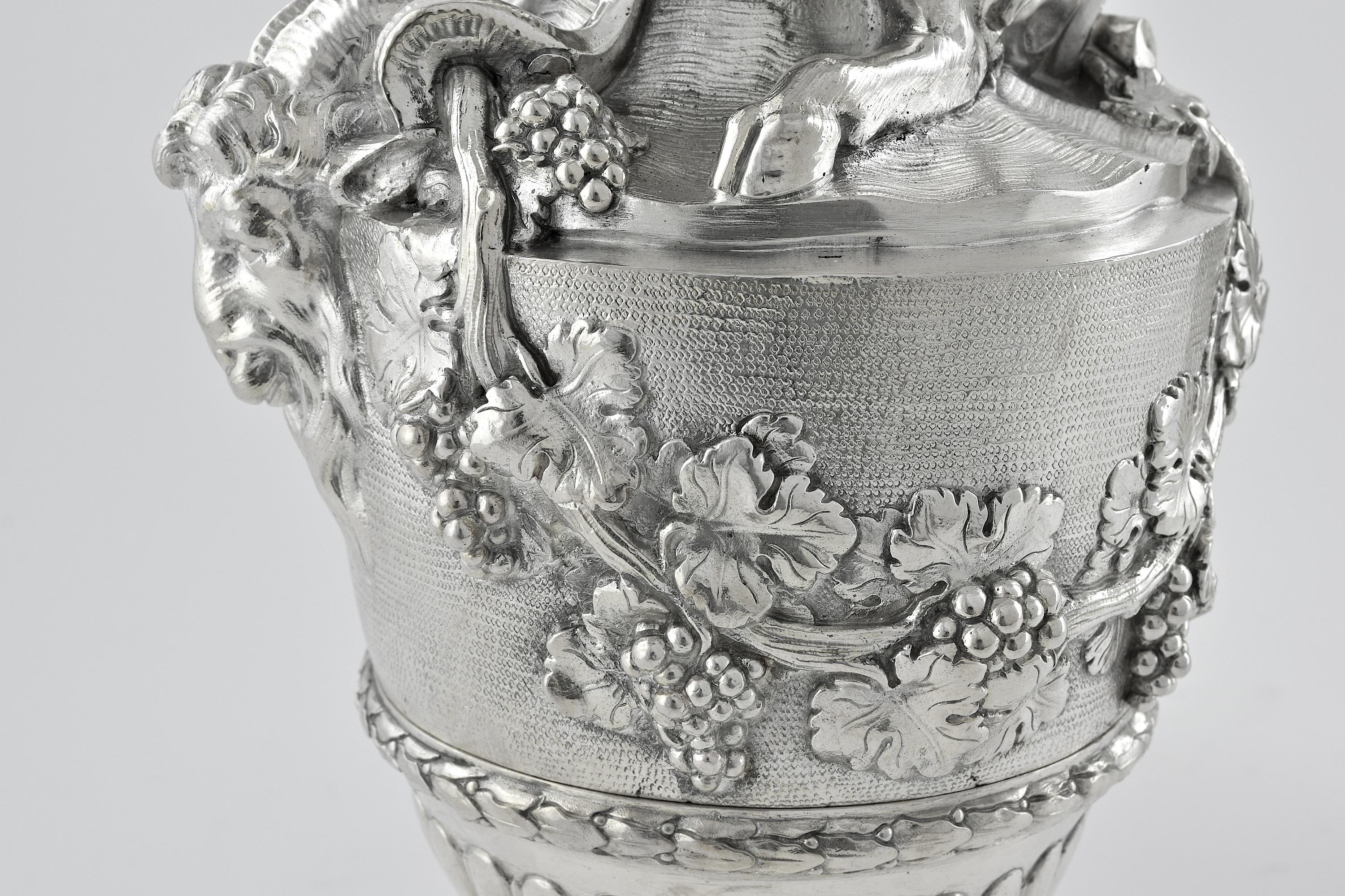 Silver Plate Pair of Decorative Ewer Form Ornaments For Sale