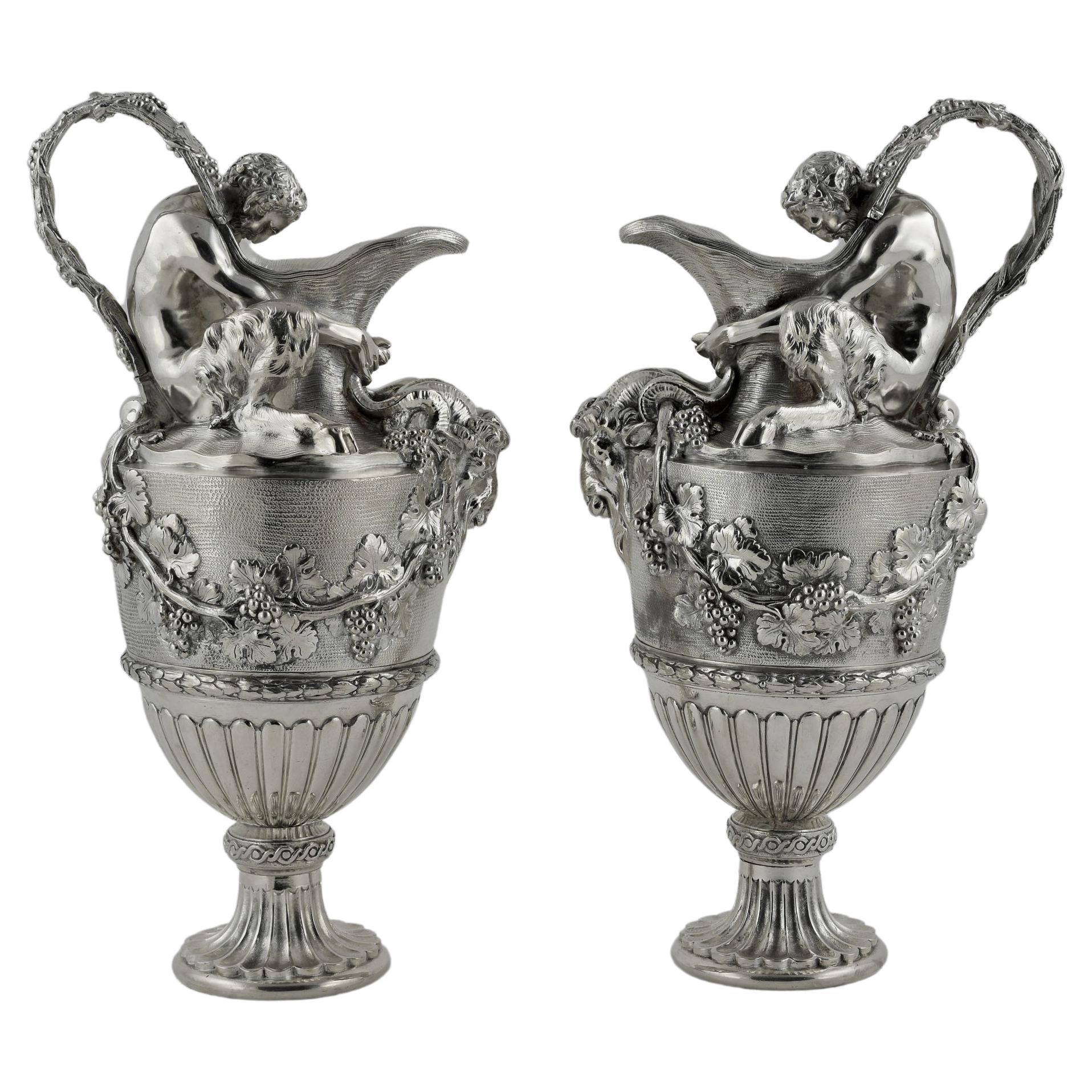 Pair of Decorative Ewer Form Ornaments For Sale