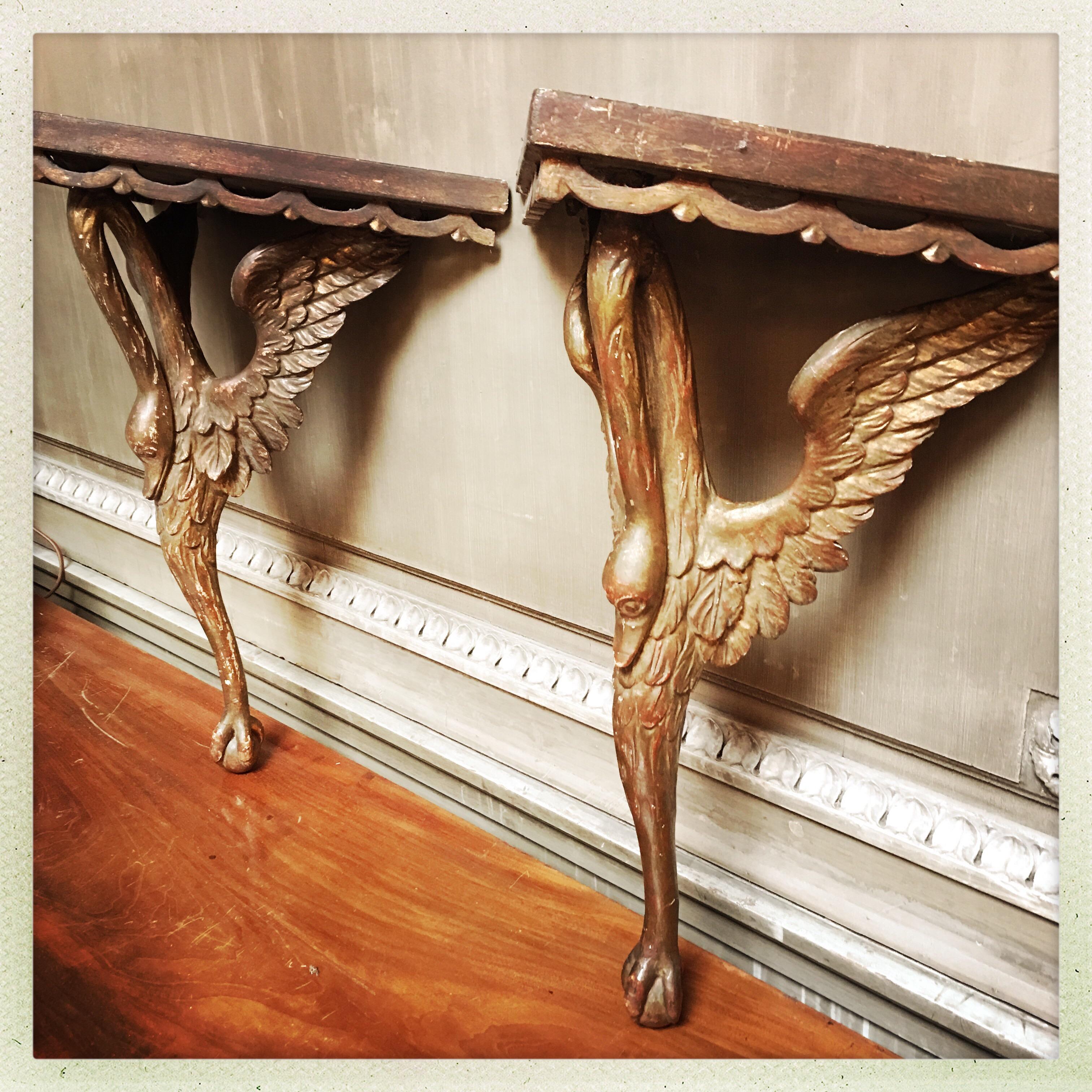 Pair of Decorative Italian Brackets In Fair Condition In Dallas, TX