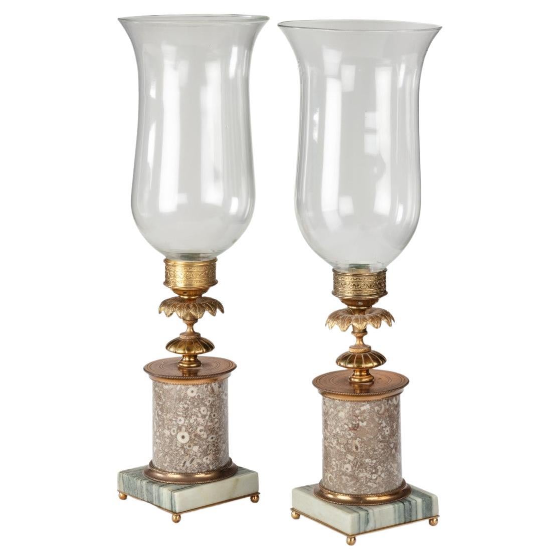 Pair of Decorative Storm Lamps