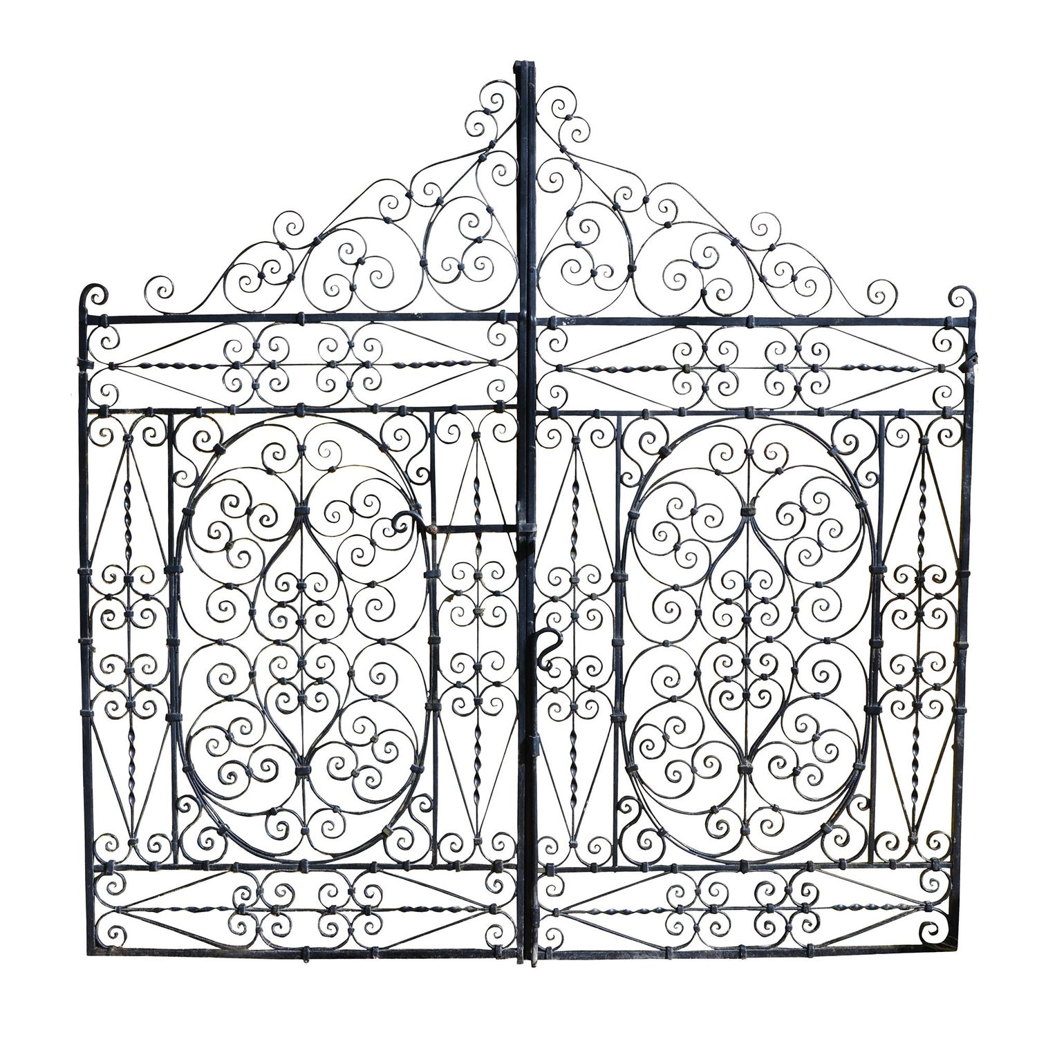 Pair Of Decorative Wrought Iron Gates At 1stdibs