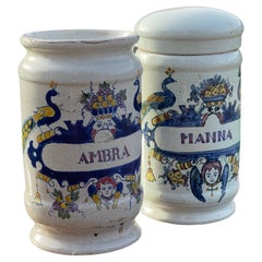 Antique A Pair of Delft pots