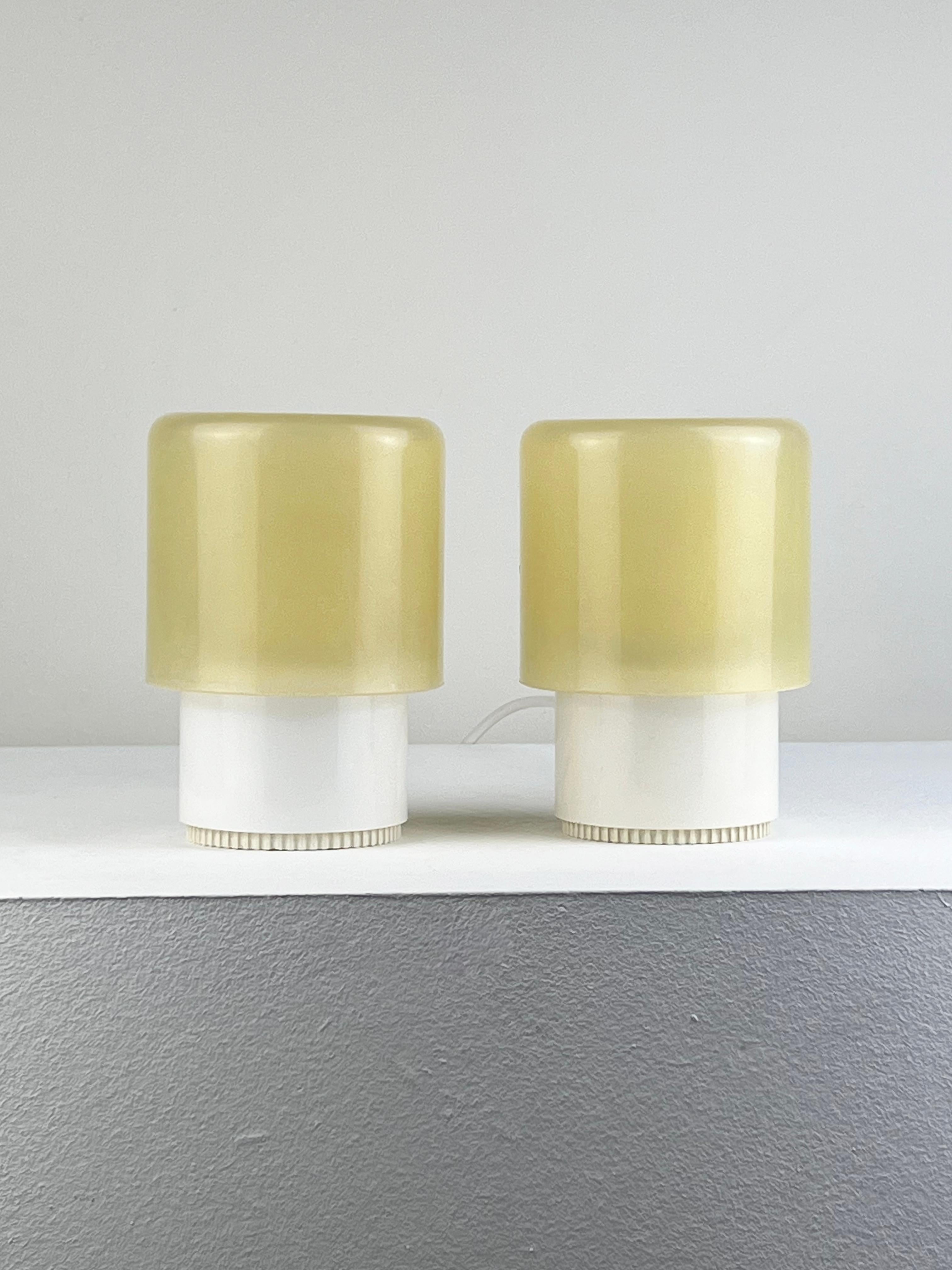 Mid-Century Modern A pair of Desk Lamp 'Tic Tac' by Giotto Stoppino for Kartell, Italy 1970s For Sale