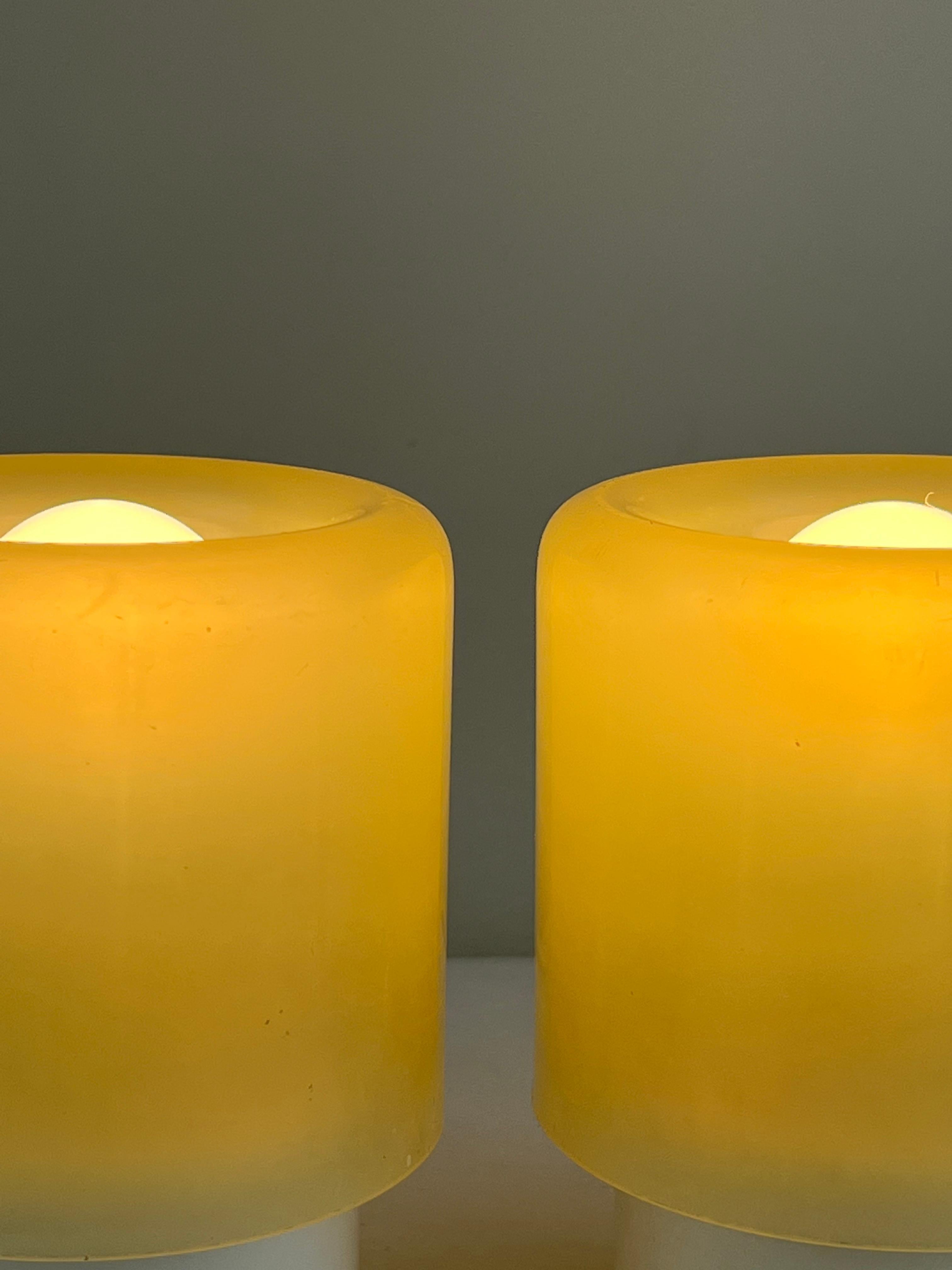 Plastic A pair of Desk Lamp 'Tic Tac' by Giotto Stoppino for Kartell, Italy 1970s For Sale