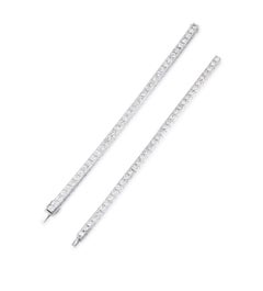 A pair of Diamond bracelets set with brilliant cut diamonds
