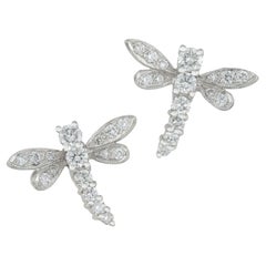 Pair of Diamond Dragonfly Earrings