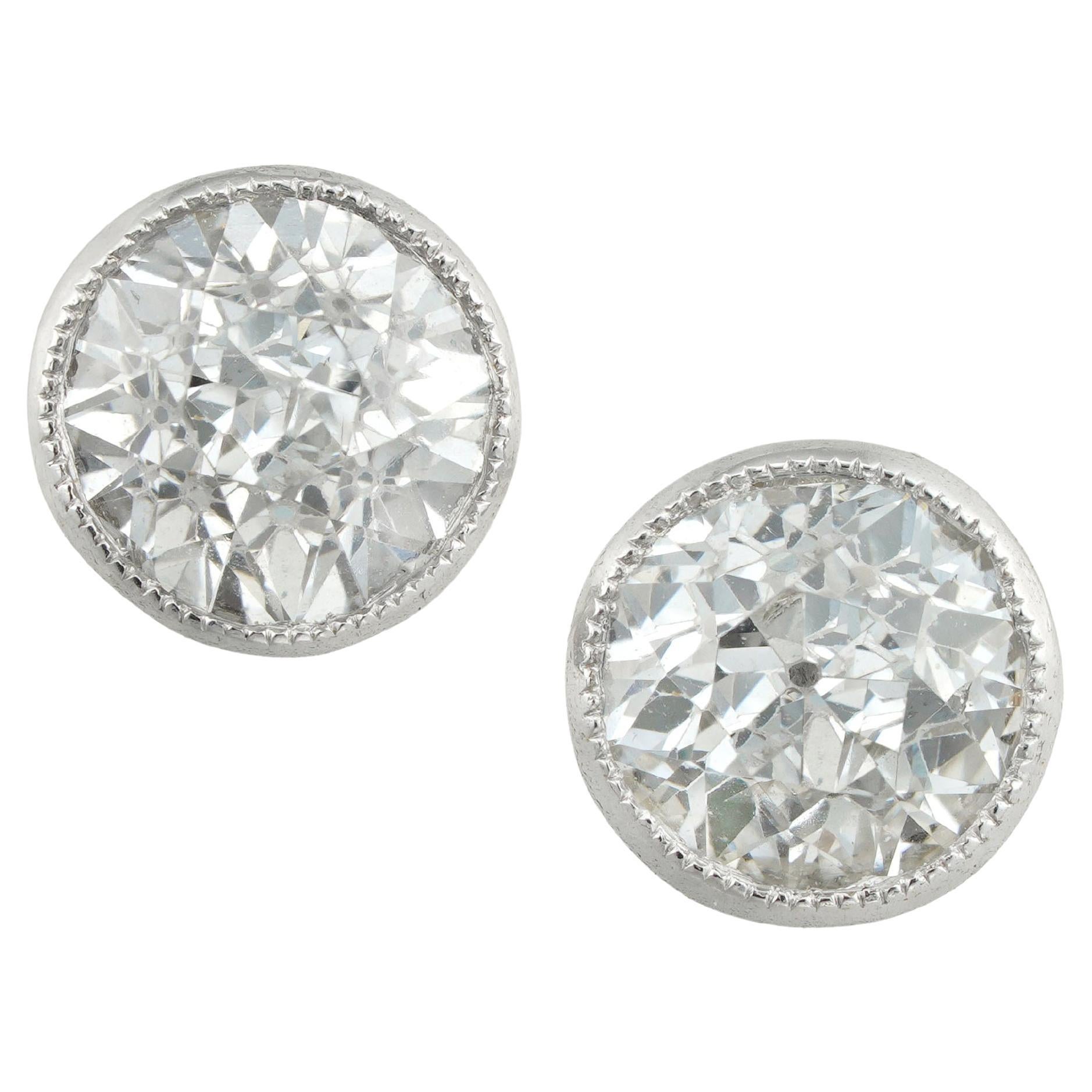 HEMMERLE A Pair of Diamond Stud Earrings For Sale at 1stDibs