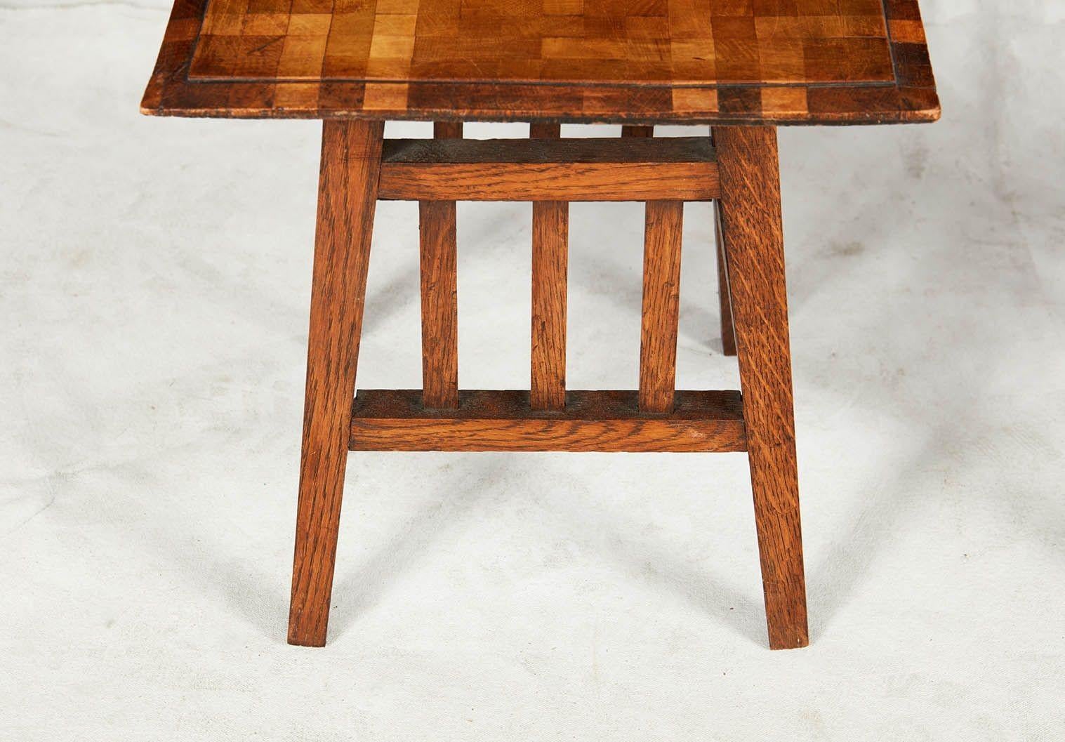 A Pair of Diminutive Chequered Drinks Tables For Sale 4
