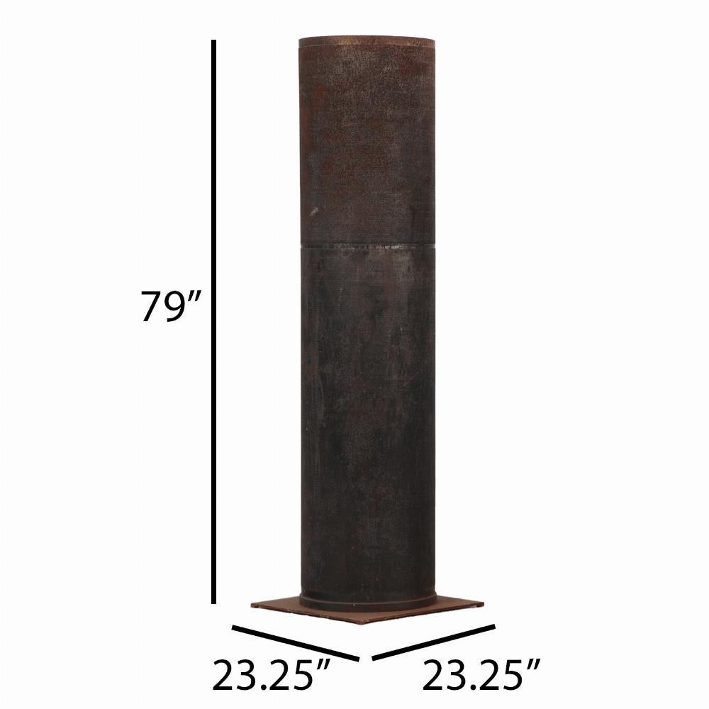 Français Paire de tubes industriels en fer à fossettes (utilisés comme lampes). en vente