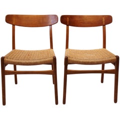 Pair of Dining Chairs, CH23, by Hans J. Wegner, 1960s