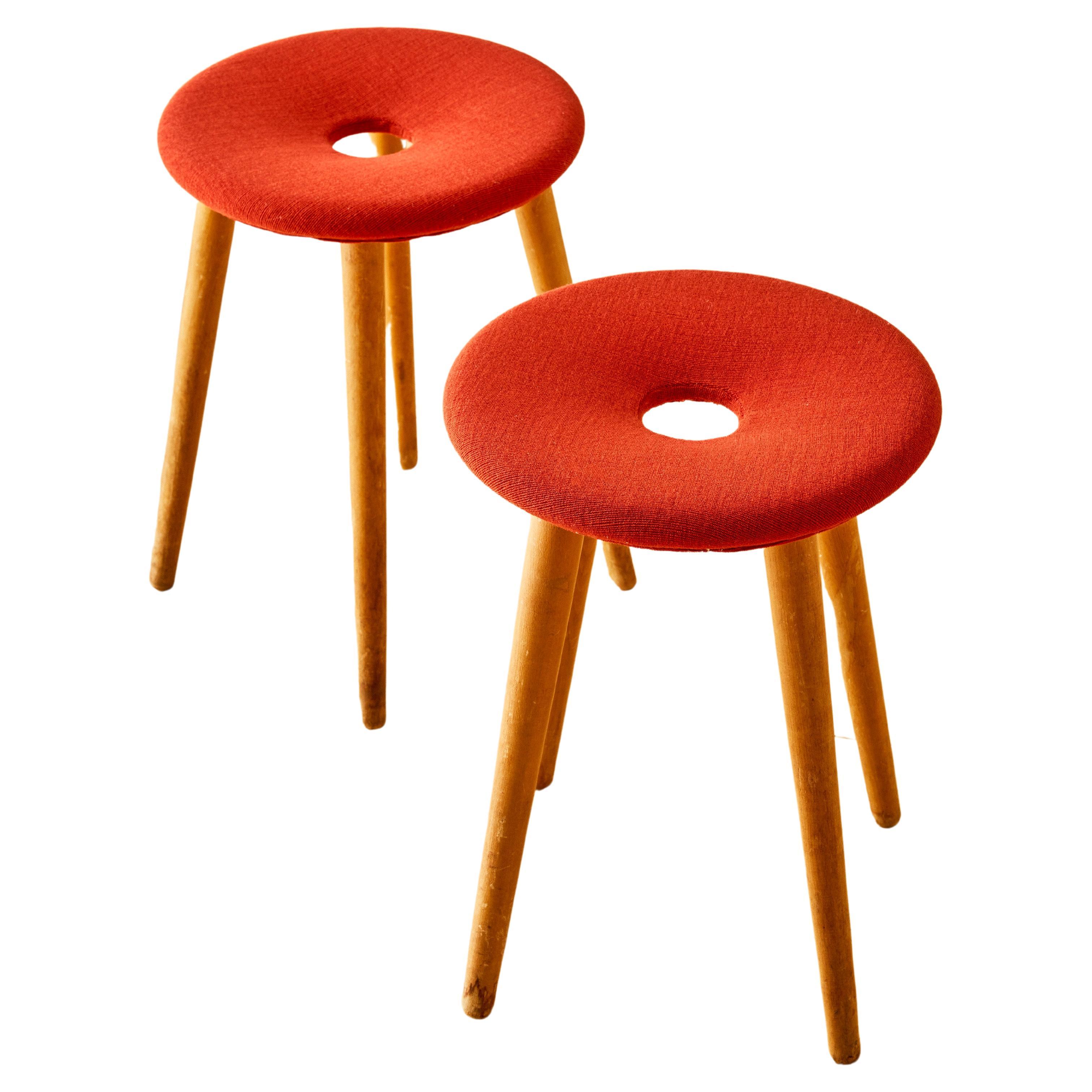 A Pair of Donut Stools in the manner of Tokukichi Kato