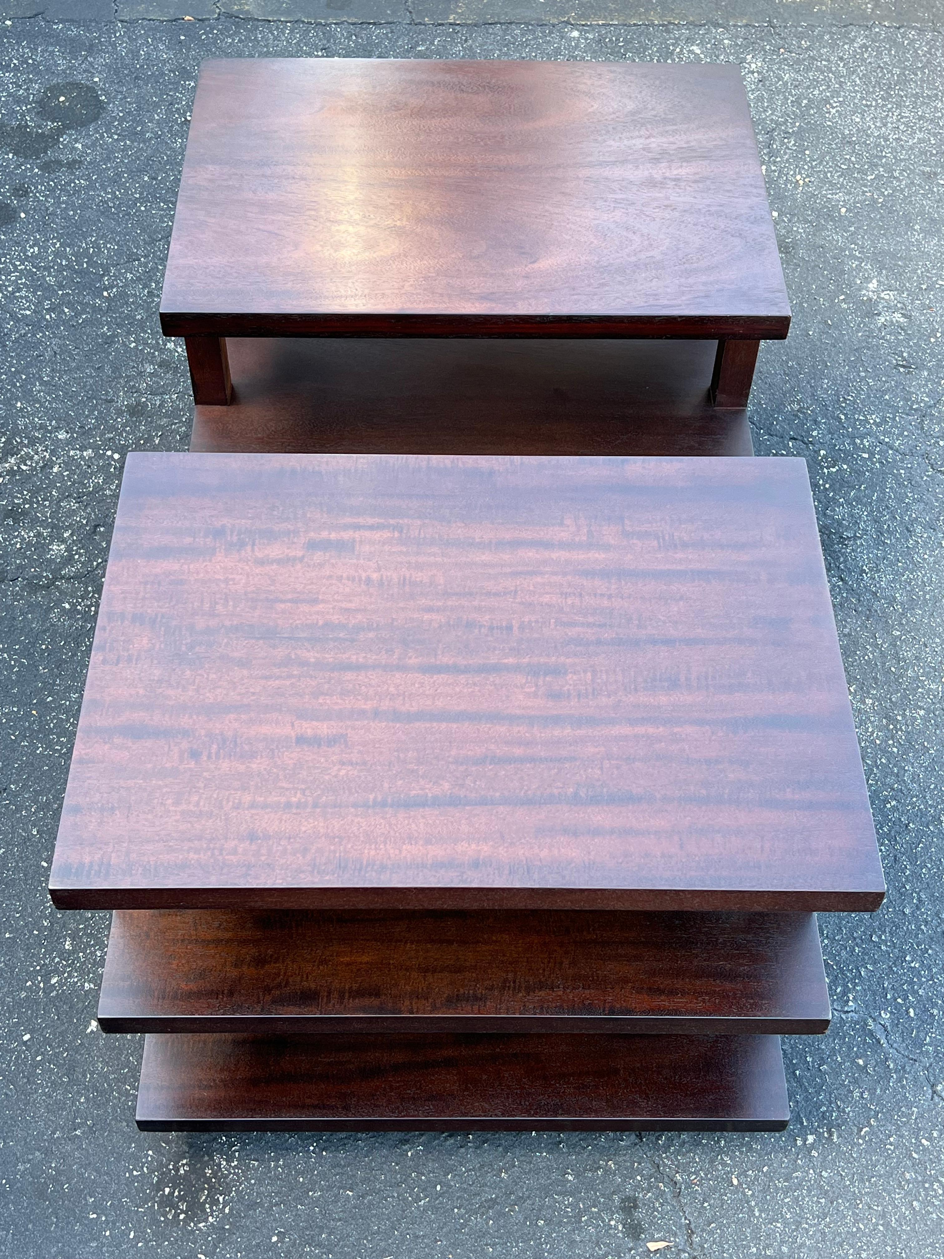 A Pair of Dunbar Three Tier Occasional Tables For Sale 5