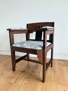 A Pair of Dutch Art Deco Amsterdam School Chairs, 1920s