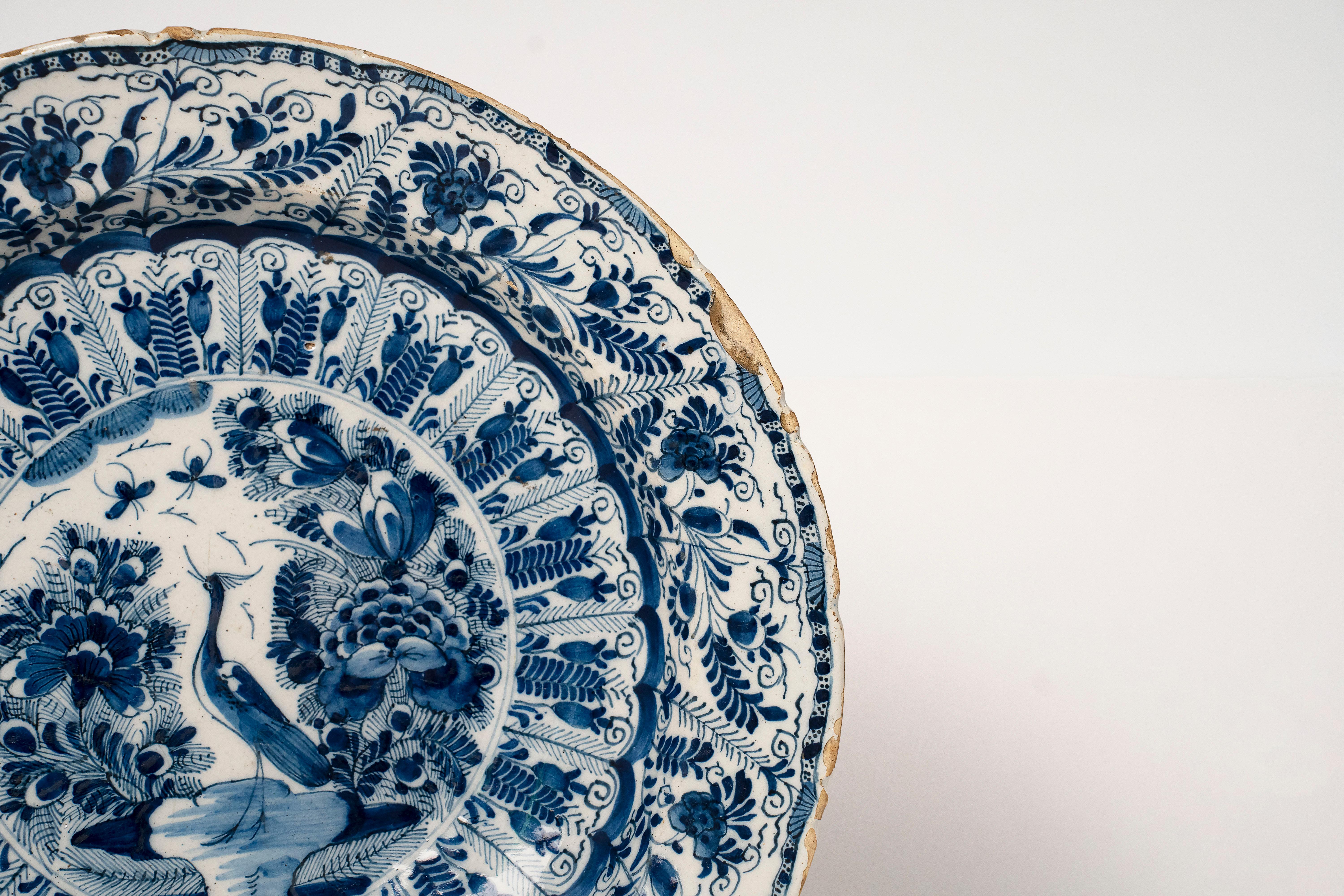 Néerlandais Paire de CHARGERS DUTCH DELFT, vers 18ème siècle en vente