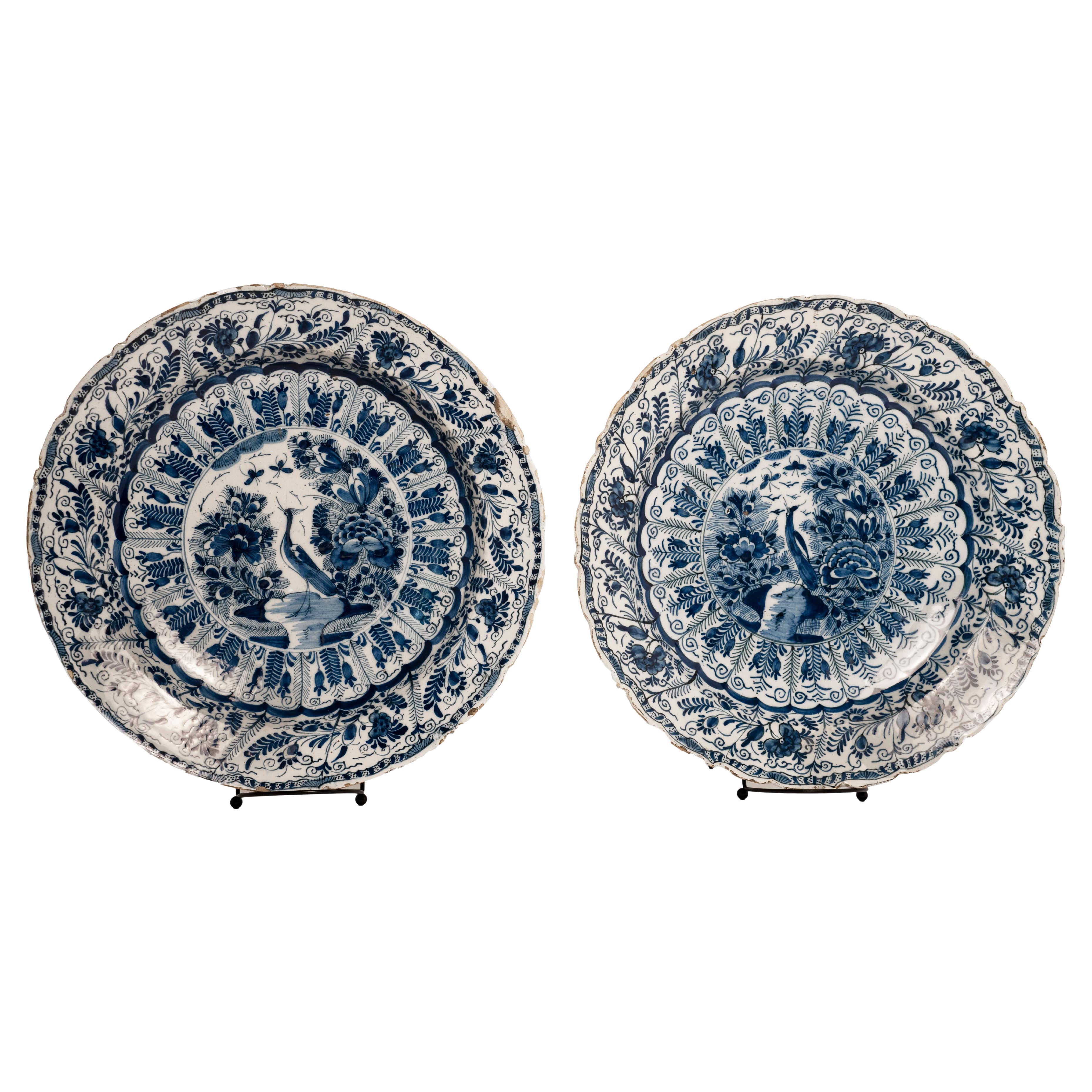 PAR DE CARGADORES DELFT HOLANDESES, Circa siglo XVIII
