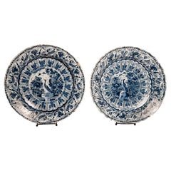 PAR DE CARGADORES DELFT HOLANDESES, Circa siglo XVIII