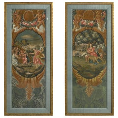 Pair of Early 18th Century Baroque Allegorical Panels