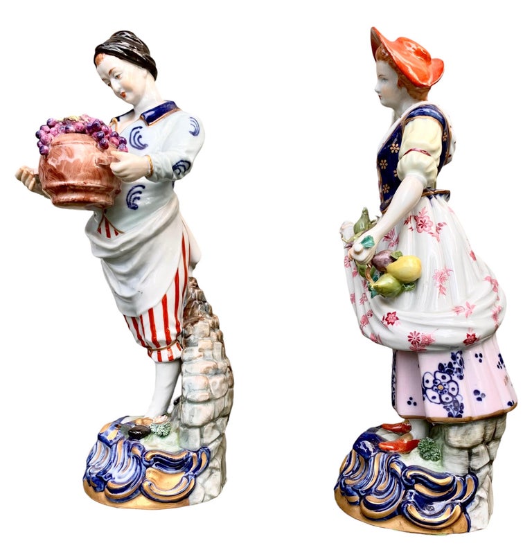 Pair of Early 19th C. Sevres Porcelain Figures For Sale at 1stDibs