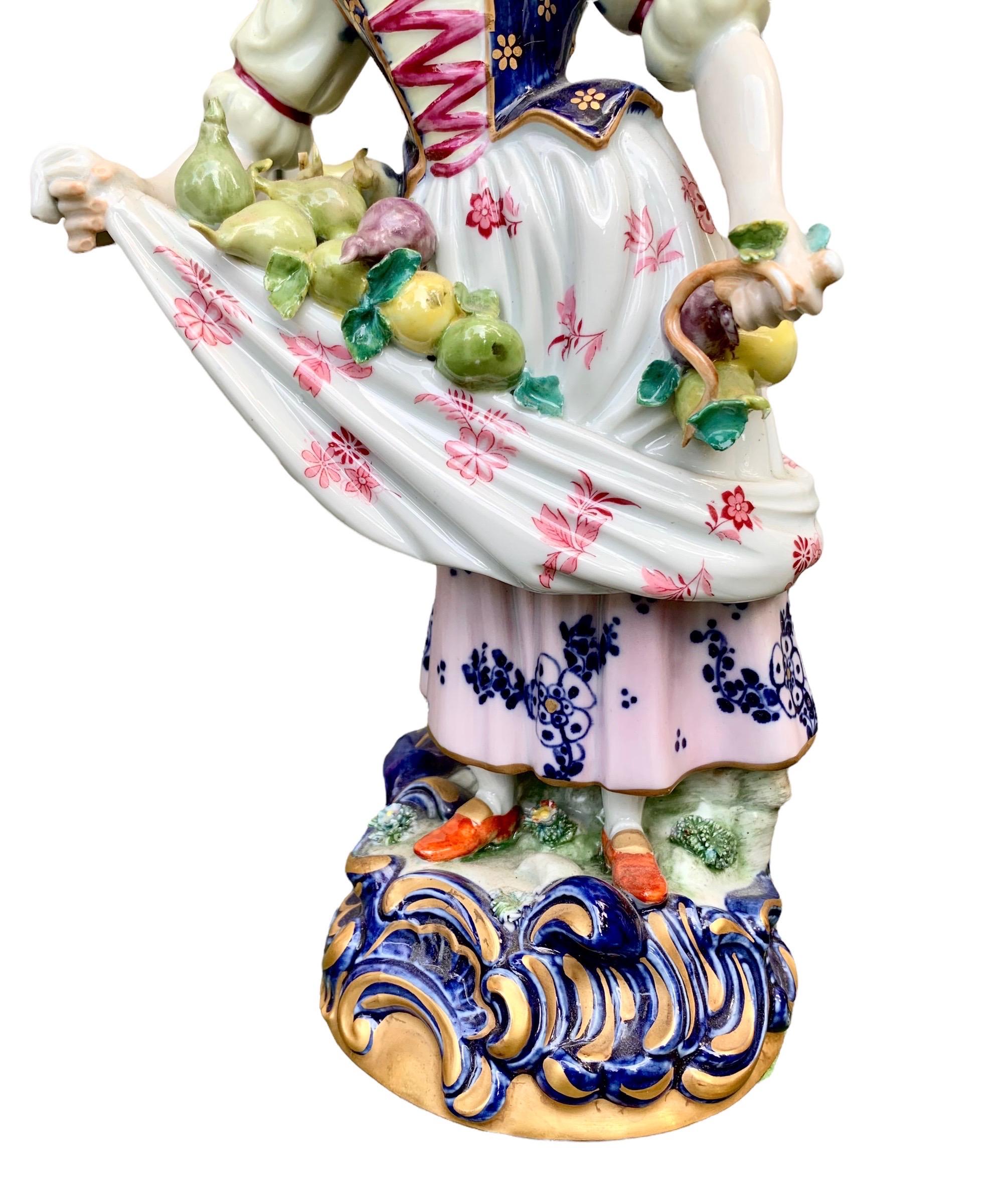 Belle Époque Pair of Early 19th C. Sevres Porcelain Figures For Sale