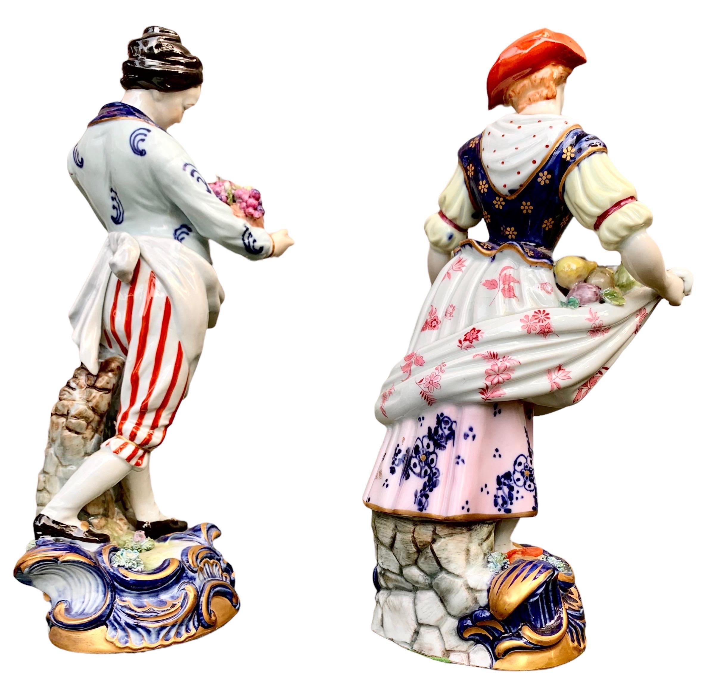Early 19th Century Pair of Early 19th C. Sevres Porcelain Figures For Sale