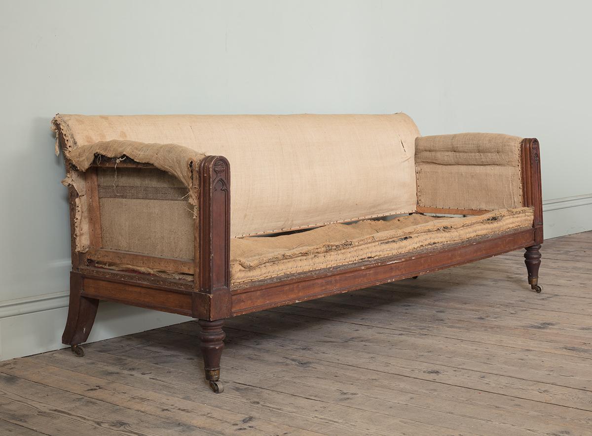 Scottish A Pair of Early 19th Century Carved Oak Sofas, Designed by William Atkinson For Sale