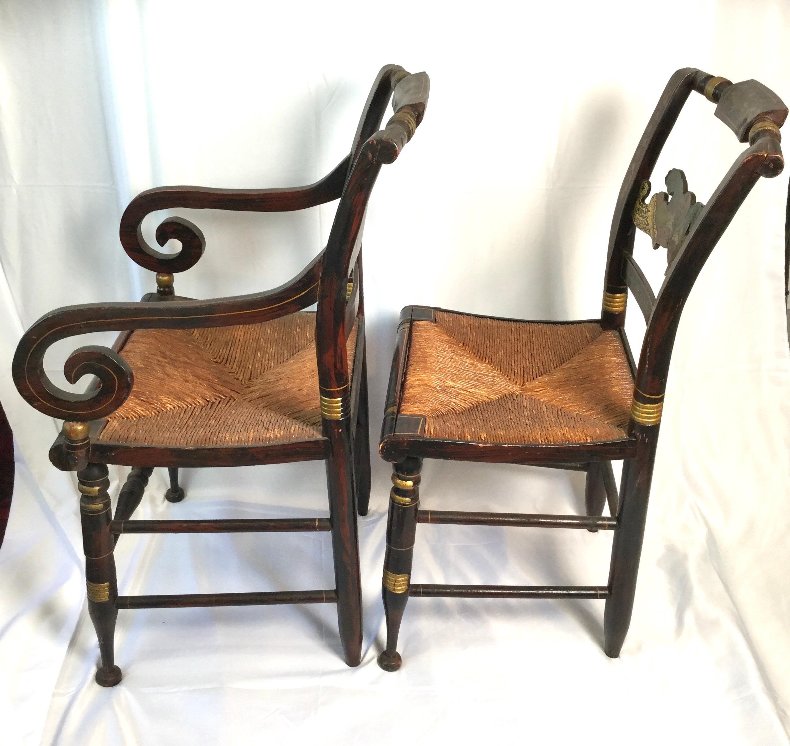 North American Pair of Early 19th Century Hitchcock Chairs