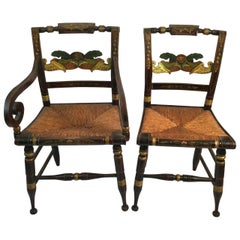 Antique Pair of Early 19th Century Hitchcock Chairs