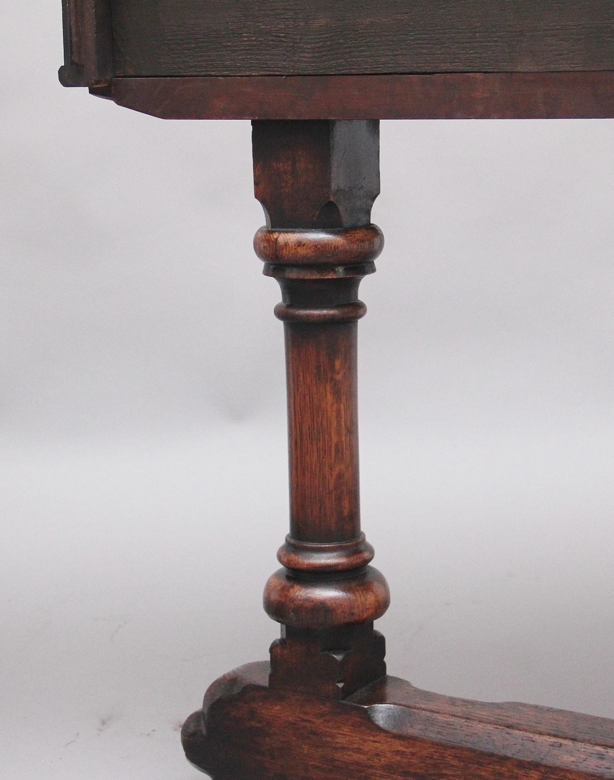 Pair of Early 19th Century Oak Console Tables For Sale 5