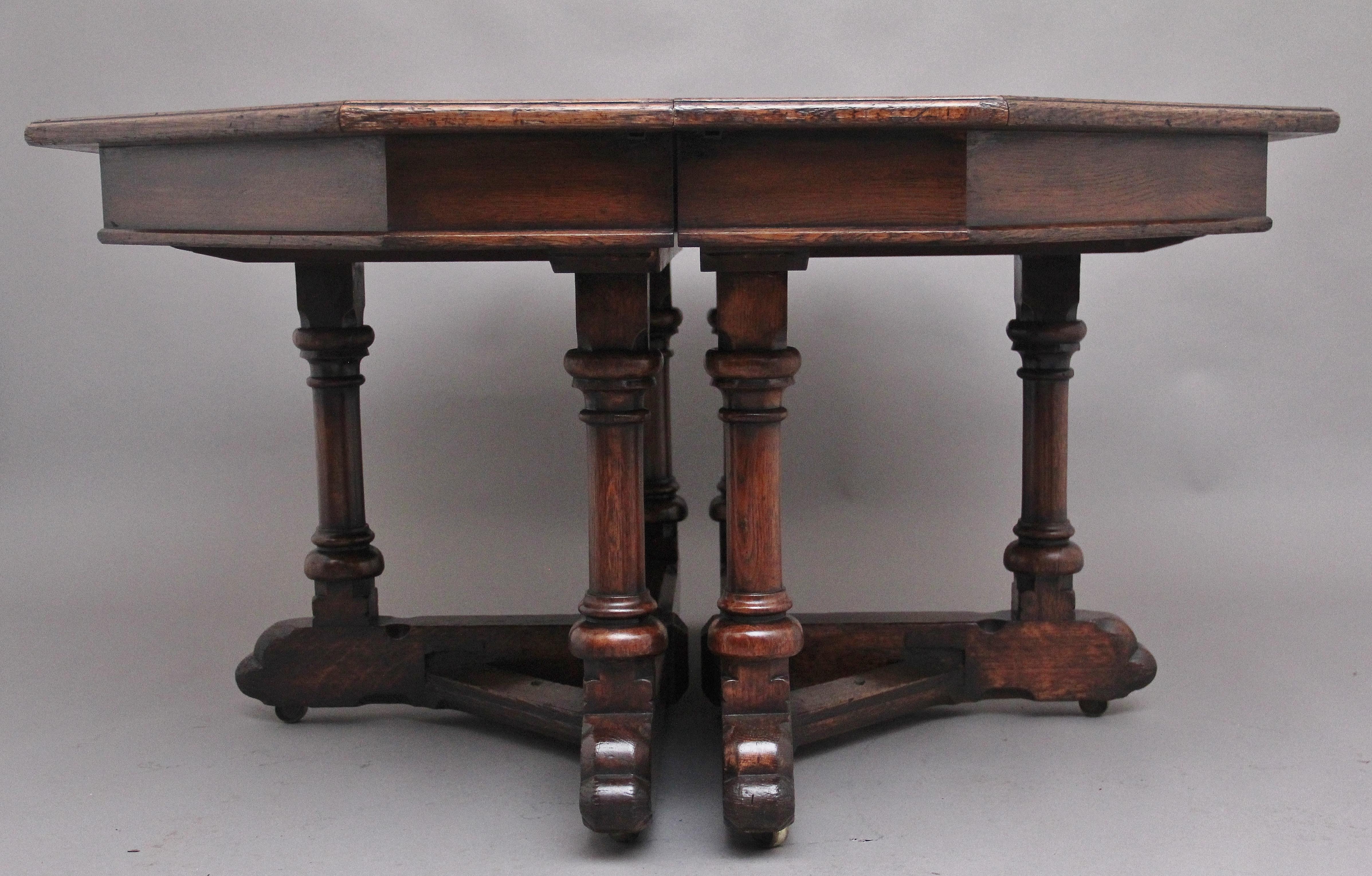 Pair of Early 19th Century Oak Console Tables In Good Condition For Sale In Martlesham, GB