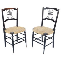 Antique Pair of Early 19th Century Side Chairs Attributed to Morris & Co, Circa 1900