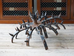 Pair of Early 19th Century Wrought Iron Pillar Caps