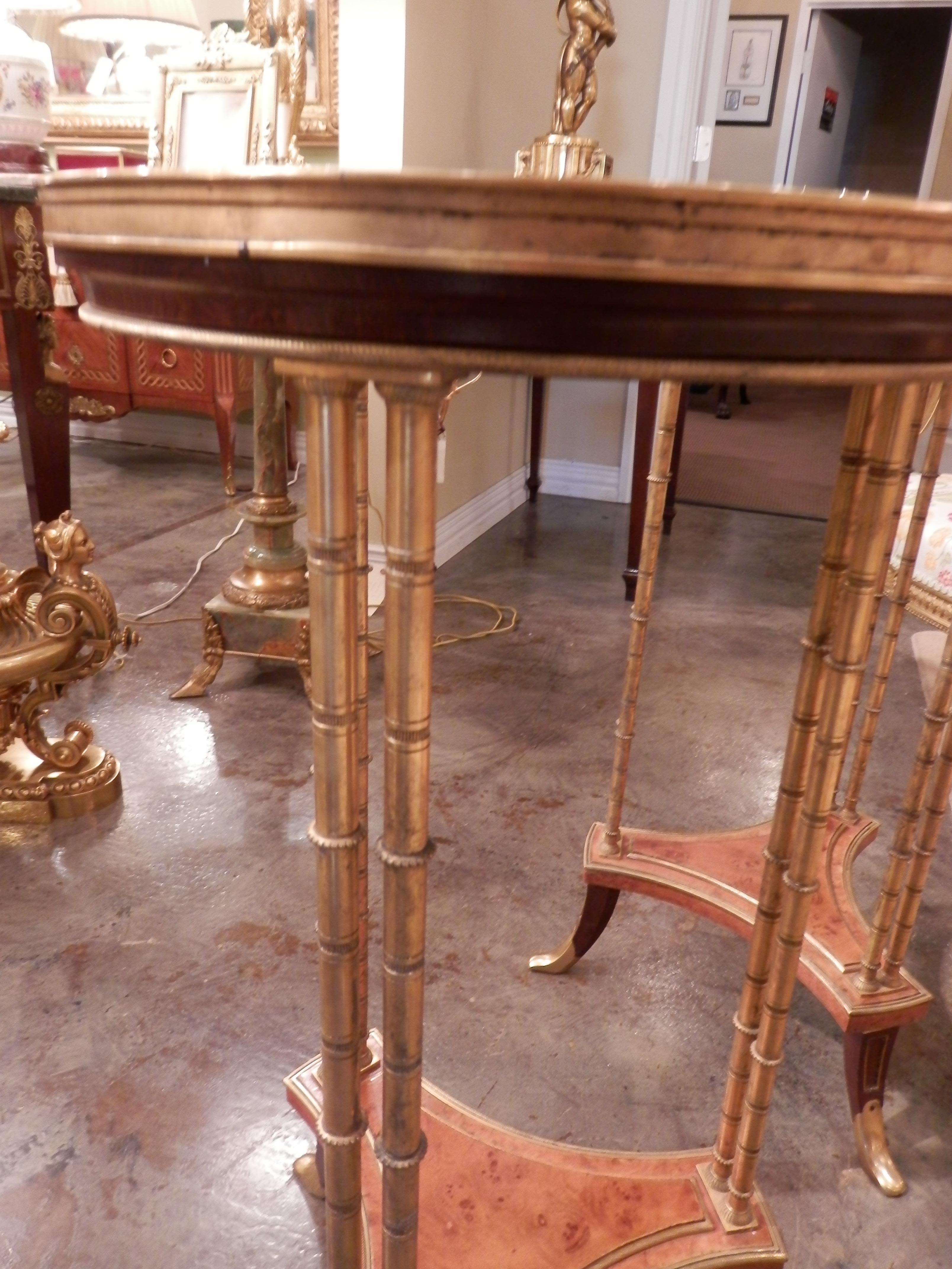 Louis XVI Pair of Early 20th Century French Gueridon Tables in the style of Weisweiler