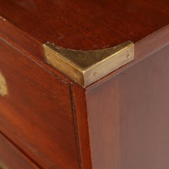 Pair of Early 20th Century Campaign Bedside Tables or Chests in Mahogany