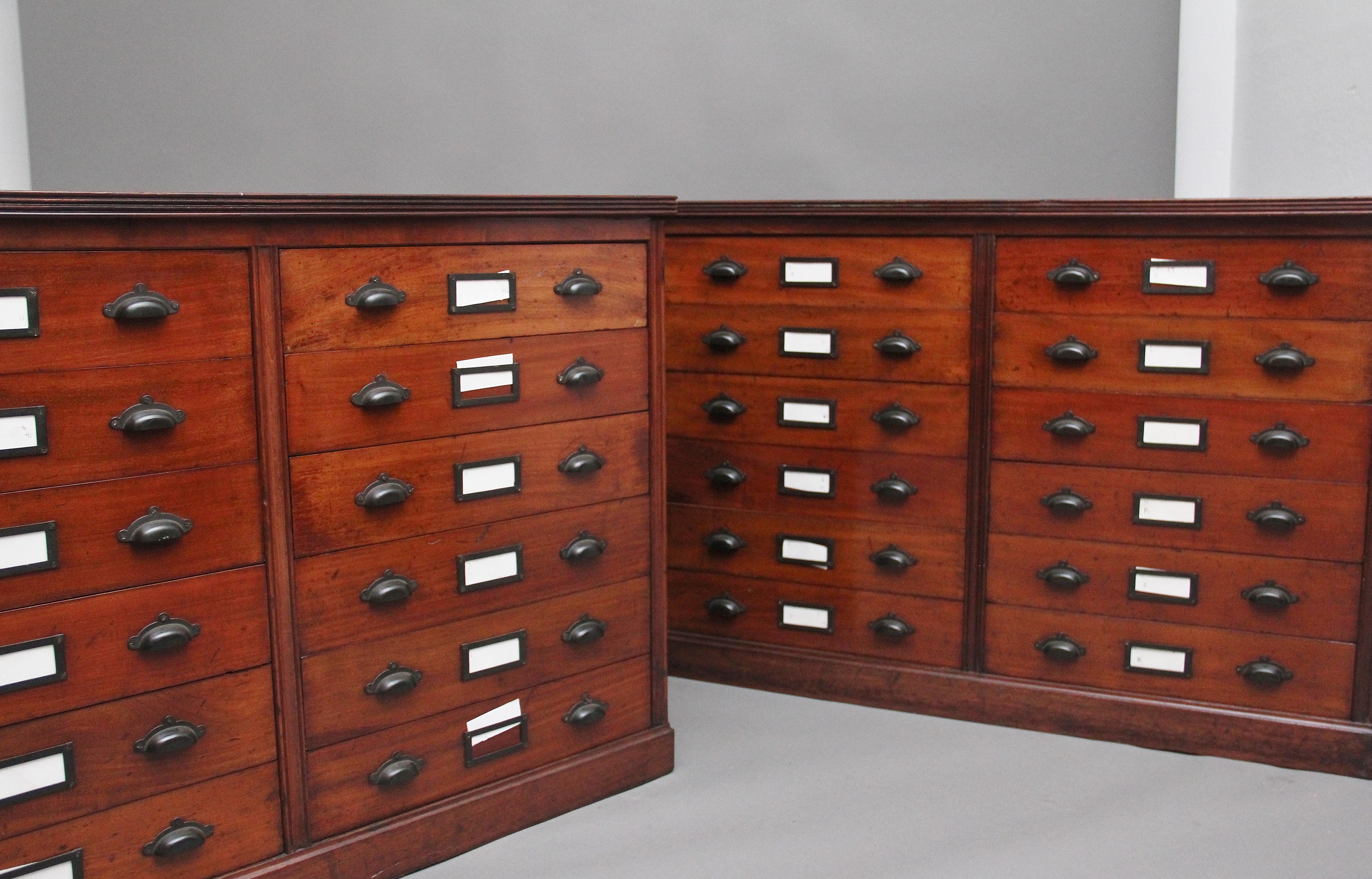 Edwardian A pair of early 20th Century mahogany multi drawer chest's For Sale