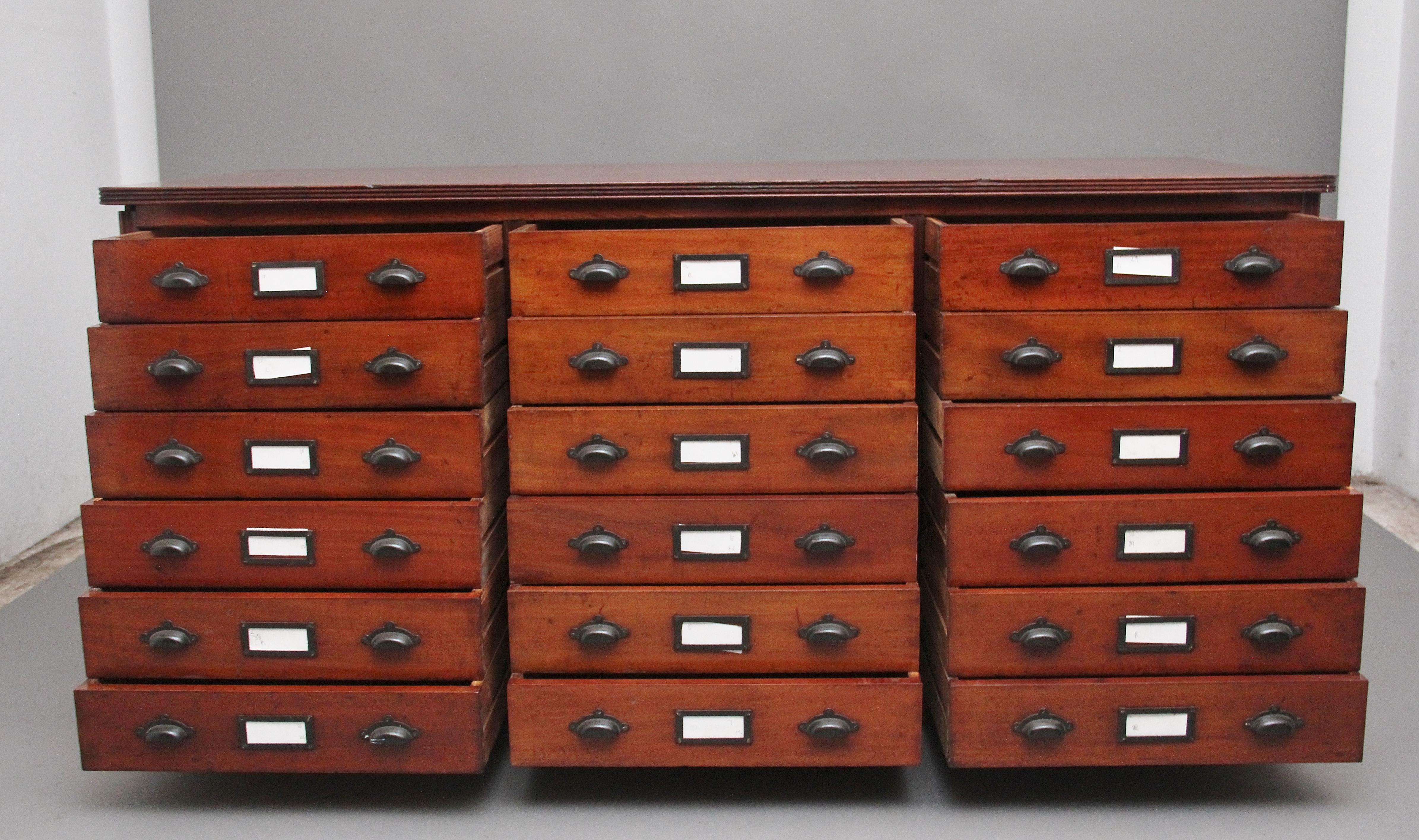 Mahogany A pair of early 20th Century mahogany multi drawer chest's For Sale