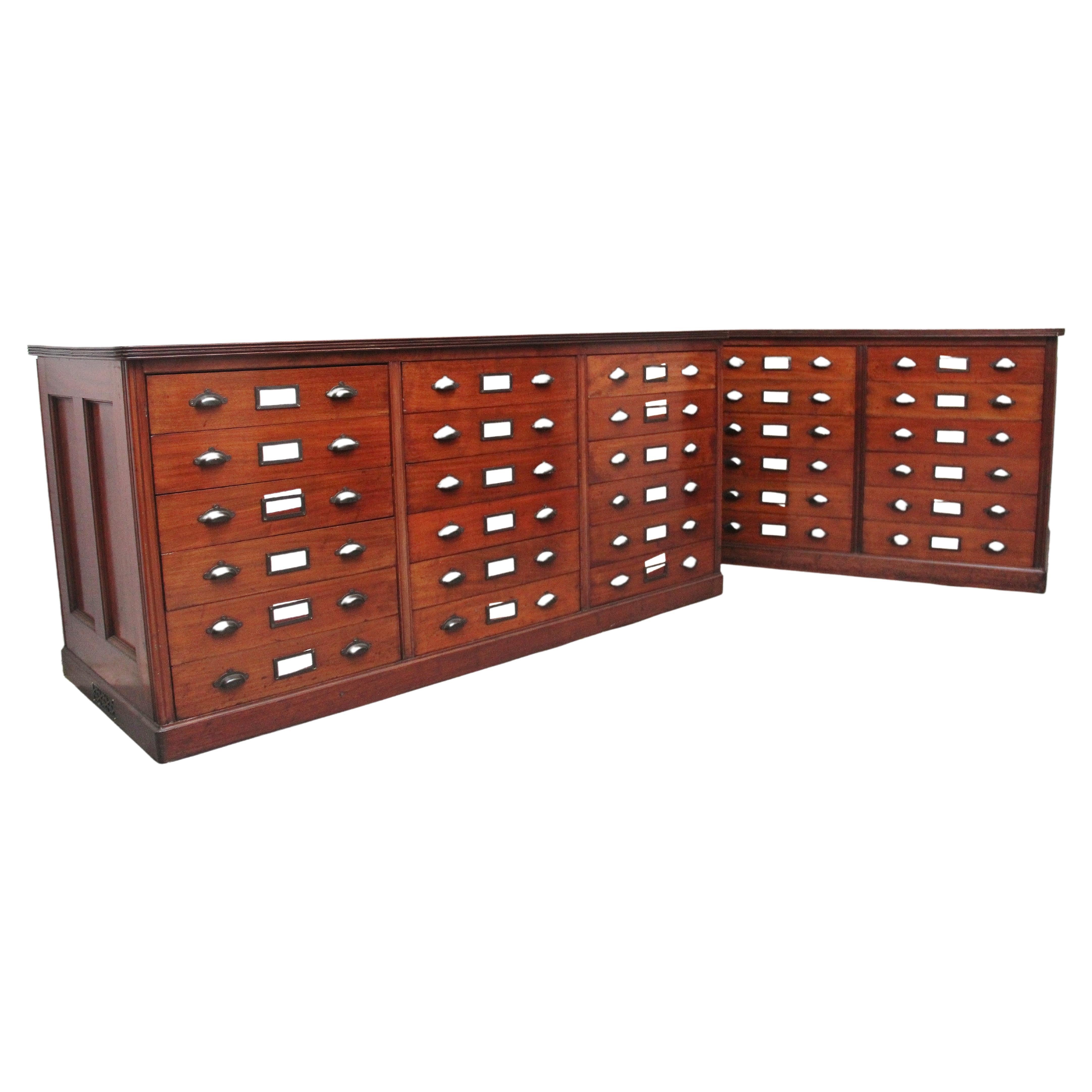 A pair of early 20th Century mahogany multi drawer chest's For Sale