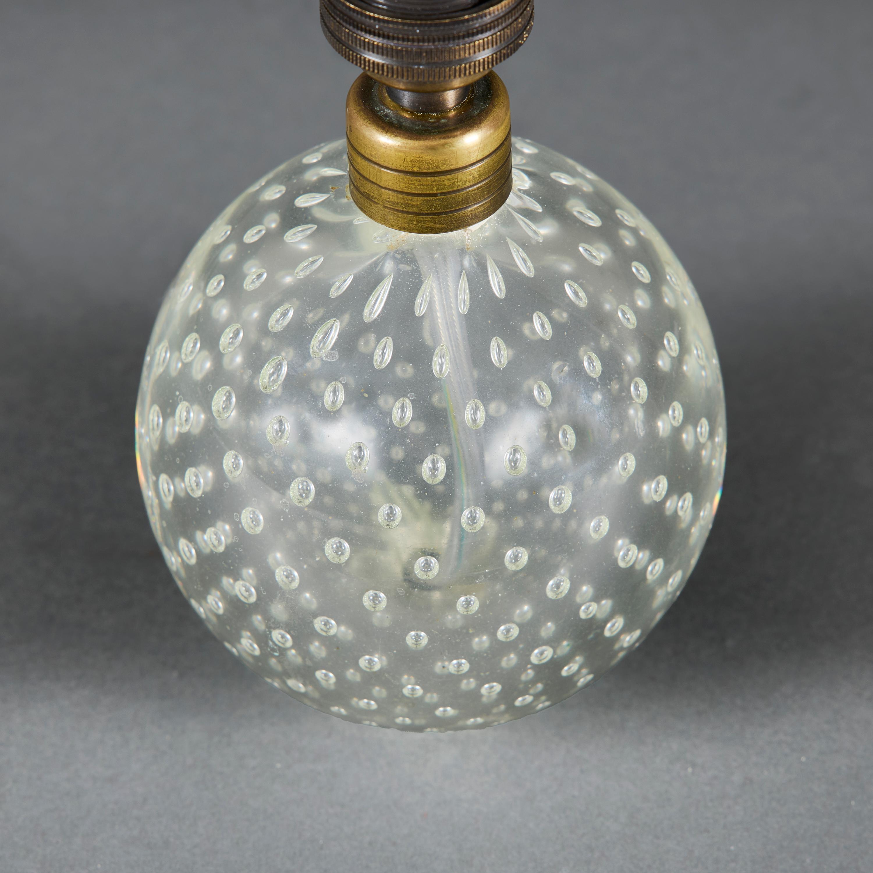 Pareja de lámparas bullicantes de cristal de Murano de principios del siglo XX Italiano en venta