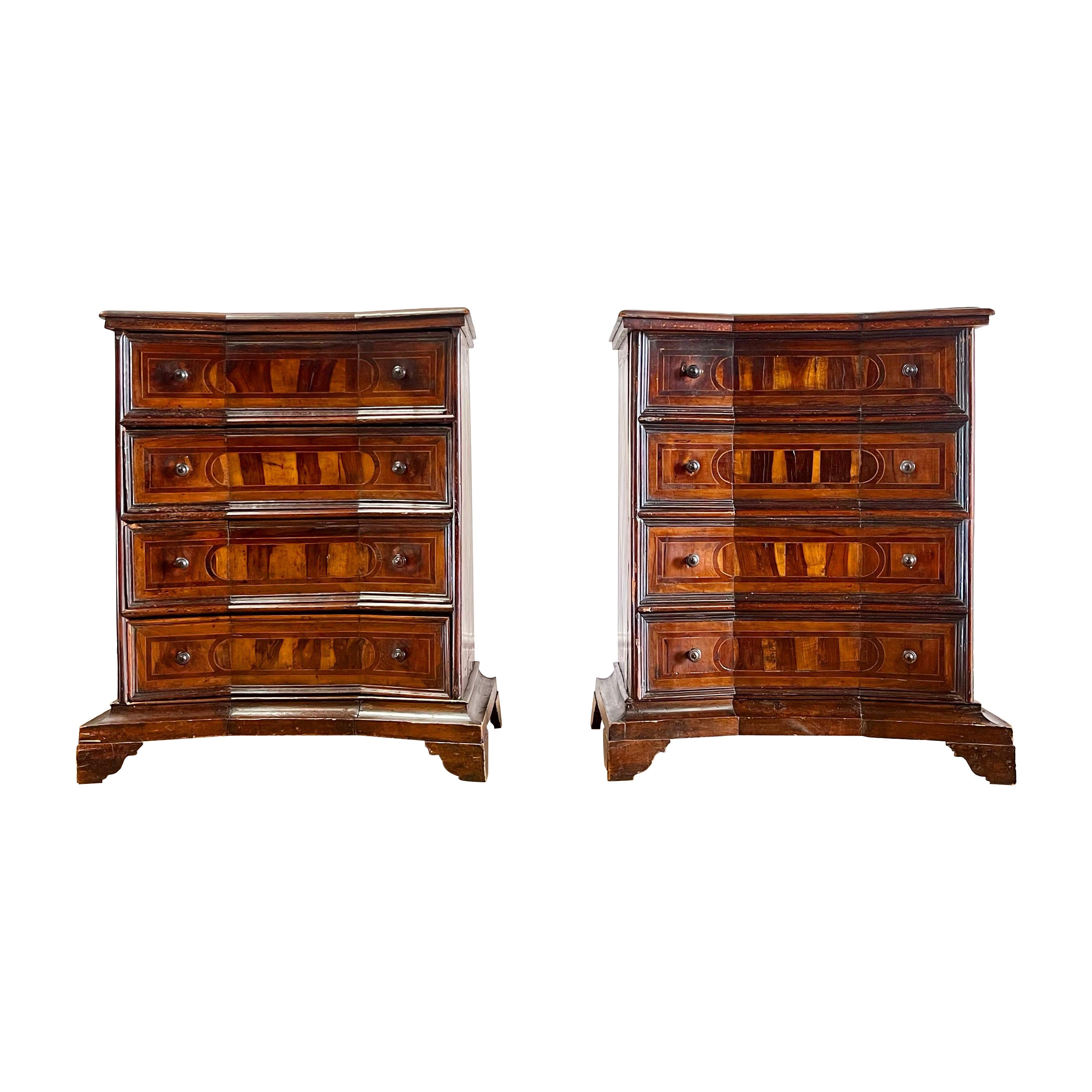 A pair of early eighteenth century Italian cupboards