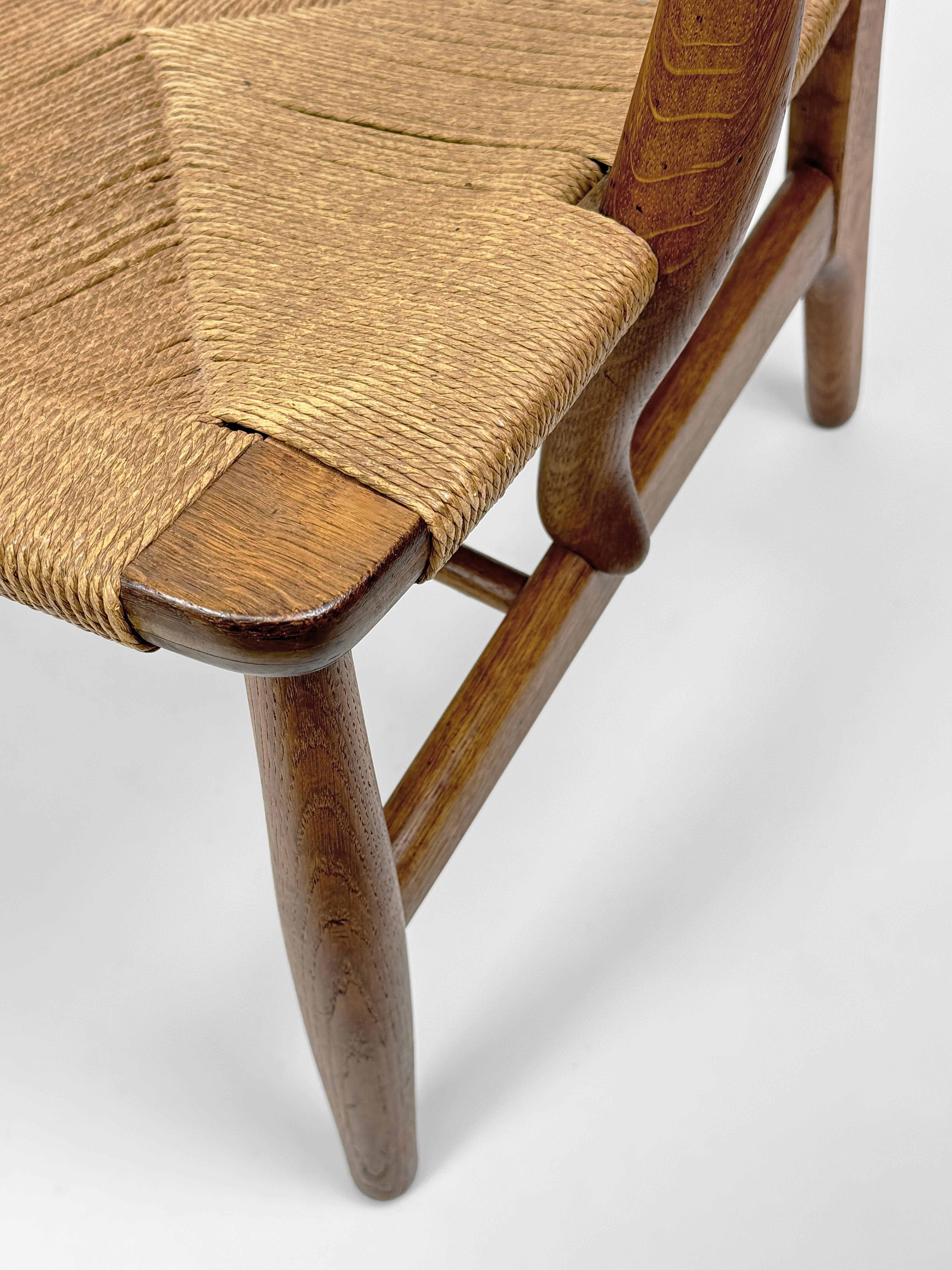 Paire d'anciennes tables CH22 en Oak de Hans J Wegner pour Carl Hansen & Søn, Danemark, années 1950 en vente 5