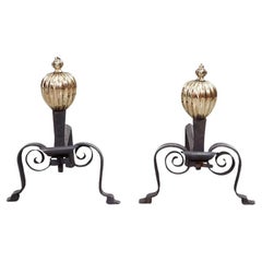 Paire de chenets italiens anciens