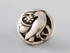 Pair of Earrings in Sterling Silver by Georg Jensen, Design Number 54