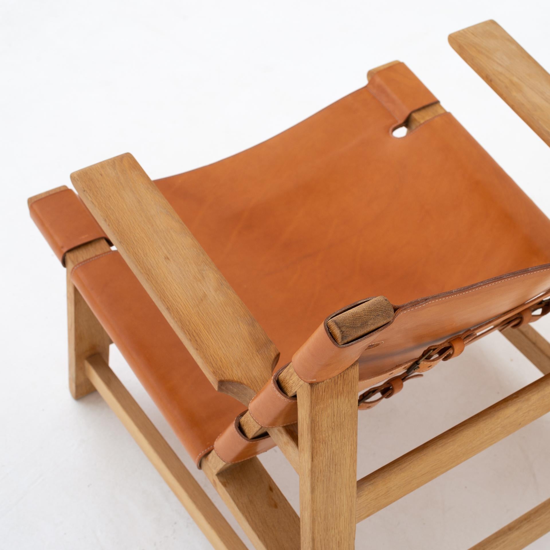 Leather Pair of Easy Chairs by Børge Mogensen