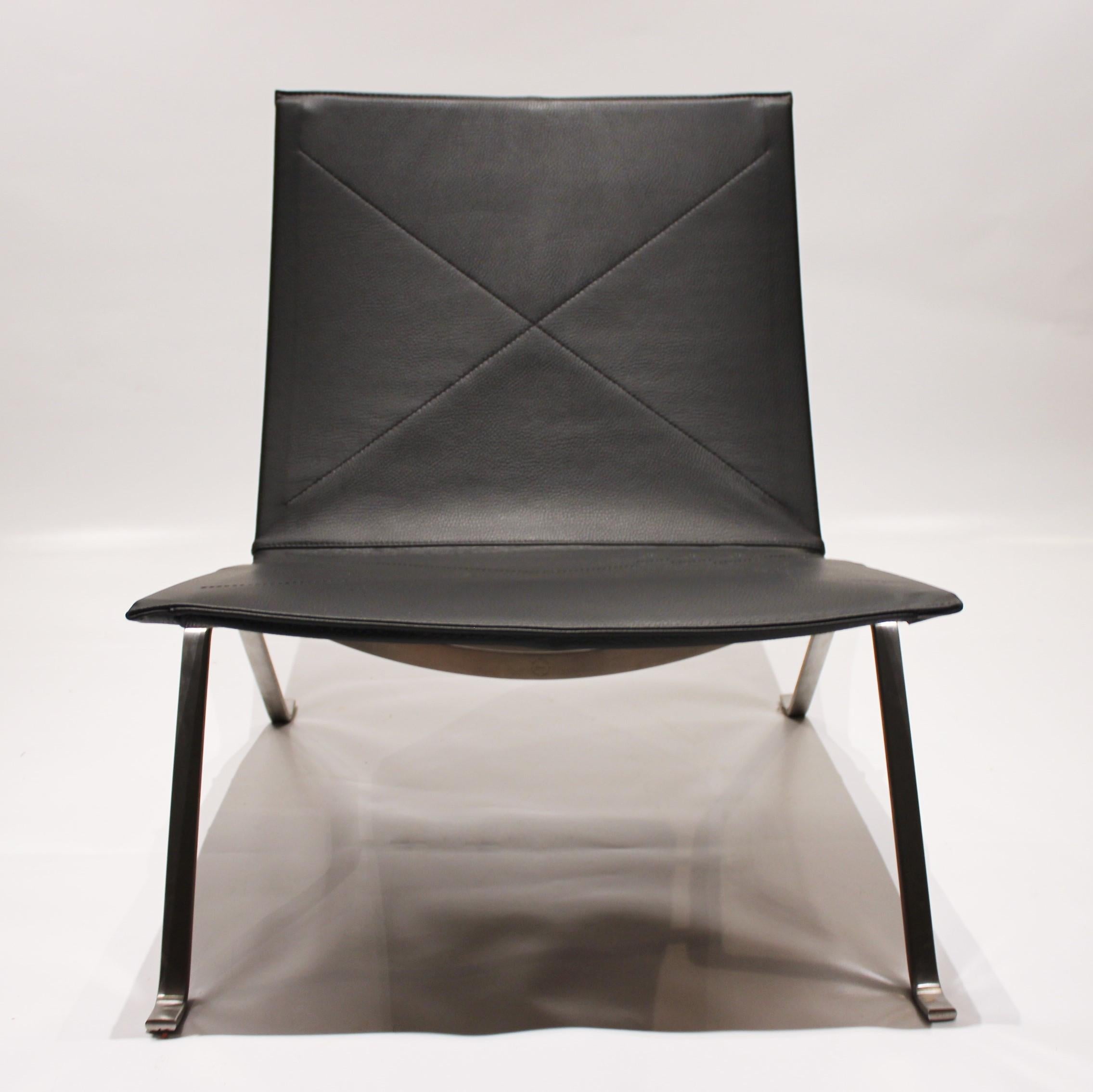 Scandinavian Modern Pair of Easy Chairs, Model PK22, by Poul Kjærholm and Fritz Hansen, 1980s