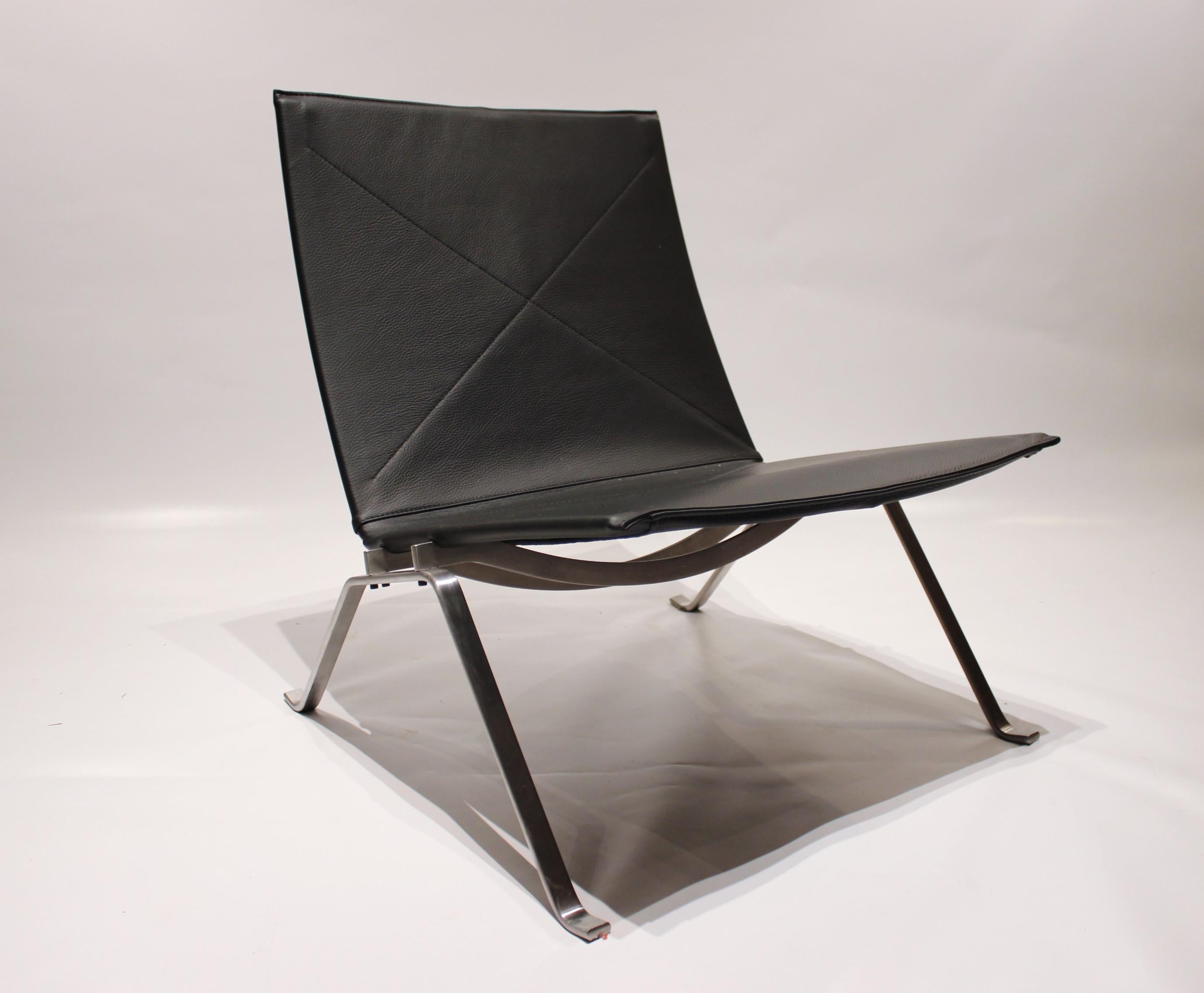 Danish Pair of Easy Chairs, Model PK22, by Poul Kjærholm and Fritz Hansen, 1980s