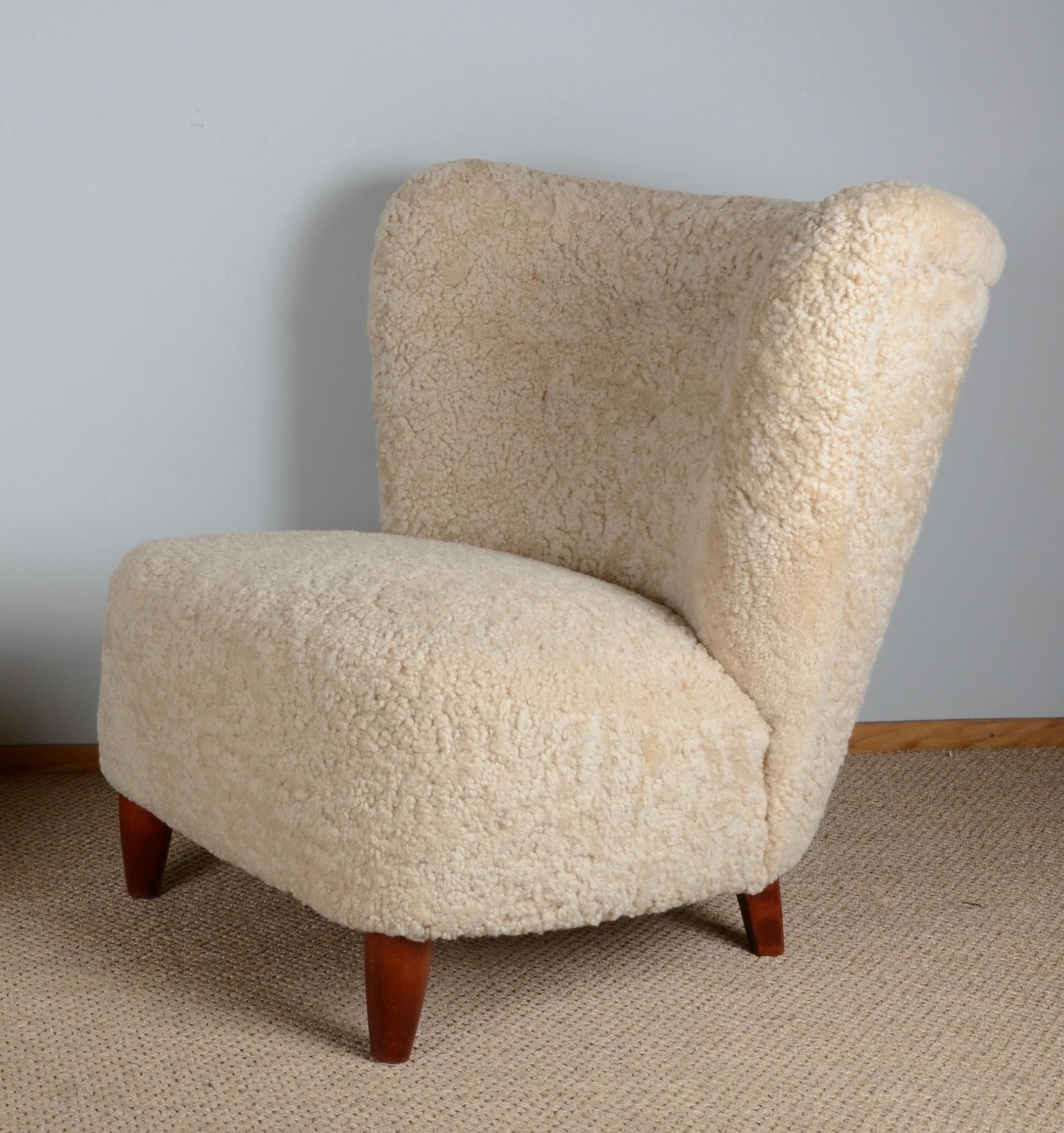 Swedish Pair of Easy Chairs, Sweden, 1930/40s