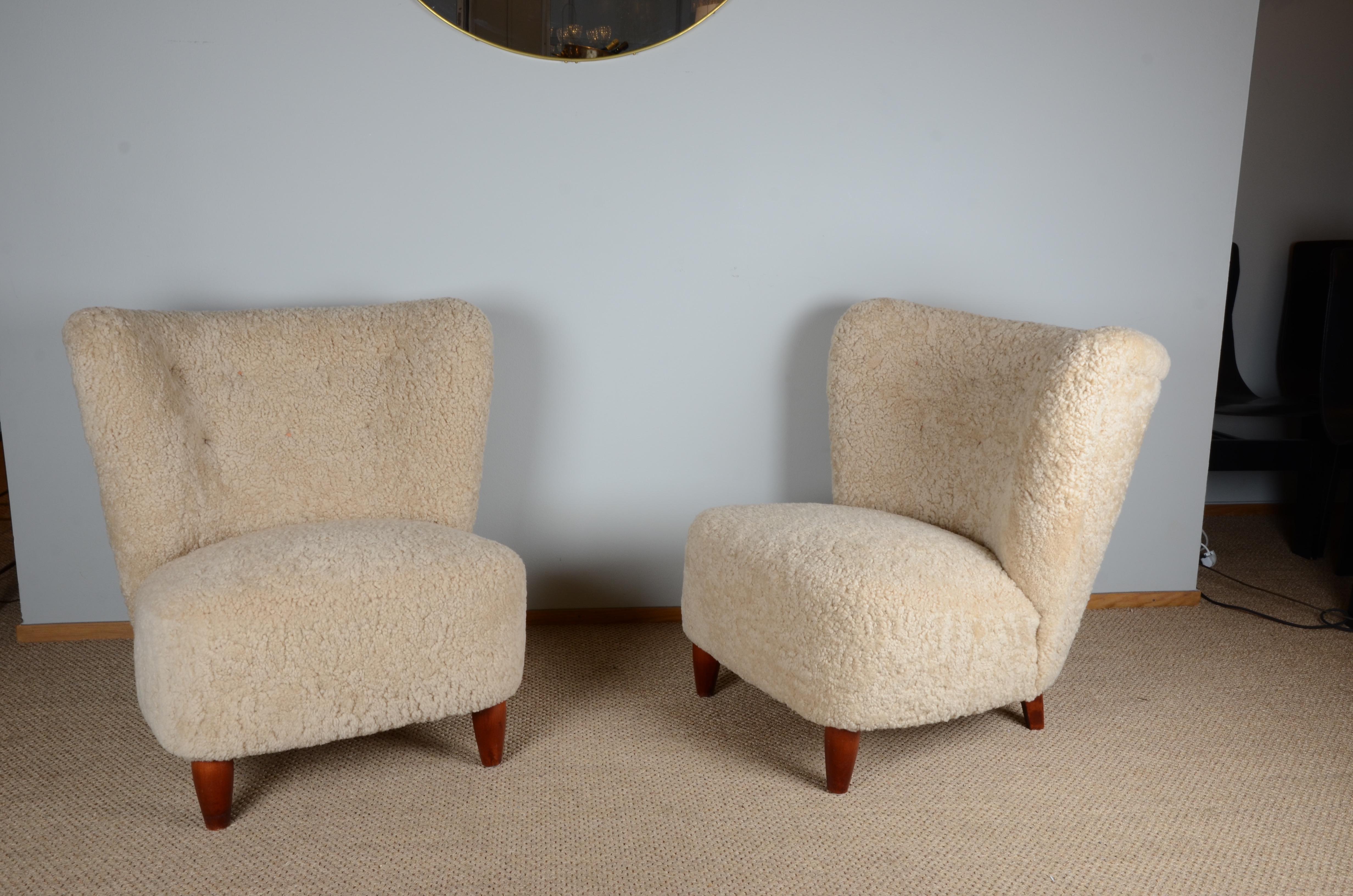 Pair of Easy Chairs, Sweden, 1930/40s In Good Condition In Stockholm, SE