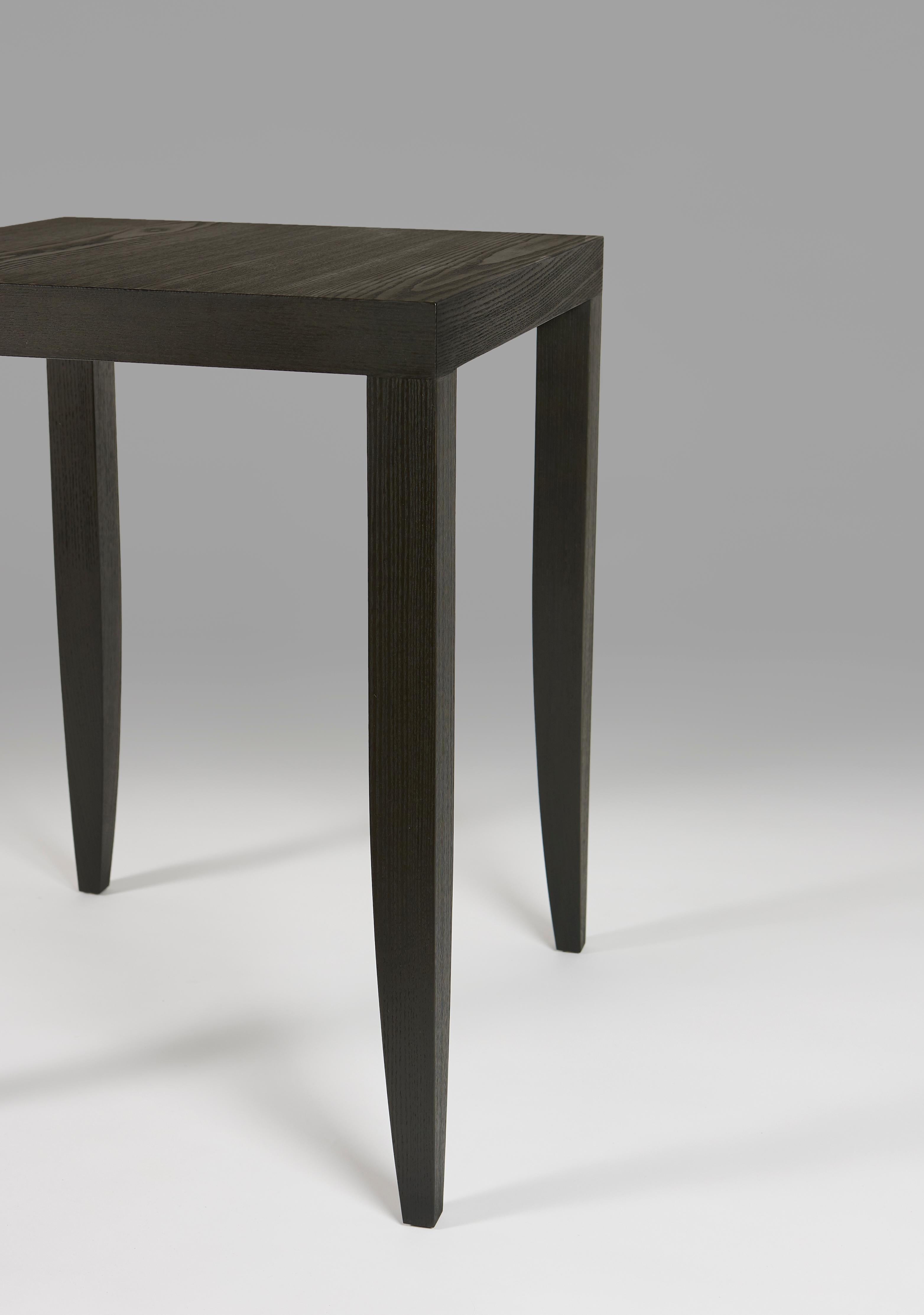Hand-Painted A pair of ebonised ash occasional tables  For Sale